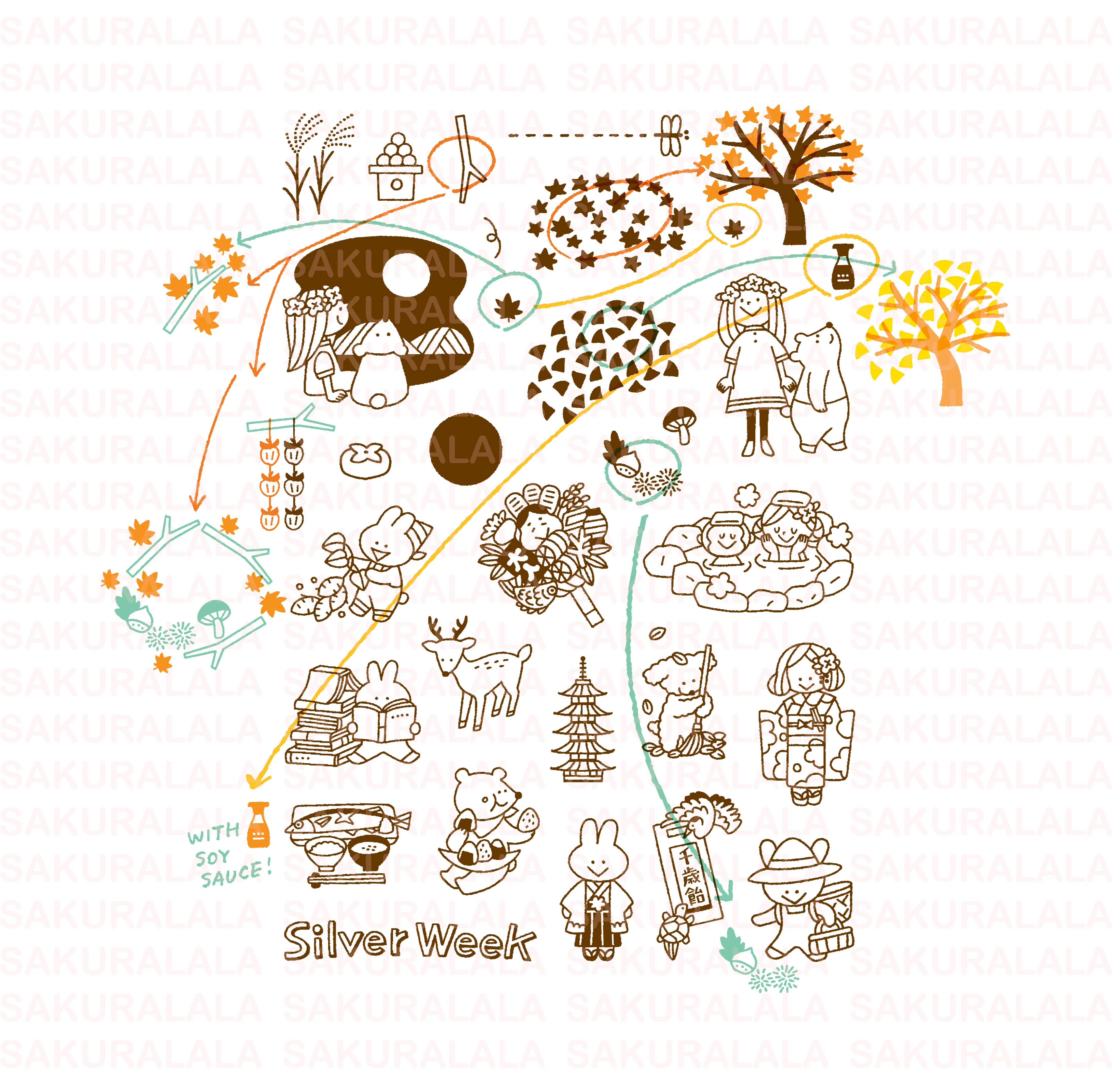 Igloo Dining 365 Clear Stamps - Nippon - Autumn - Image 5