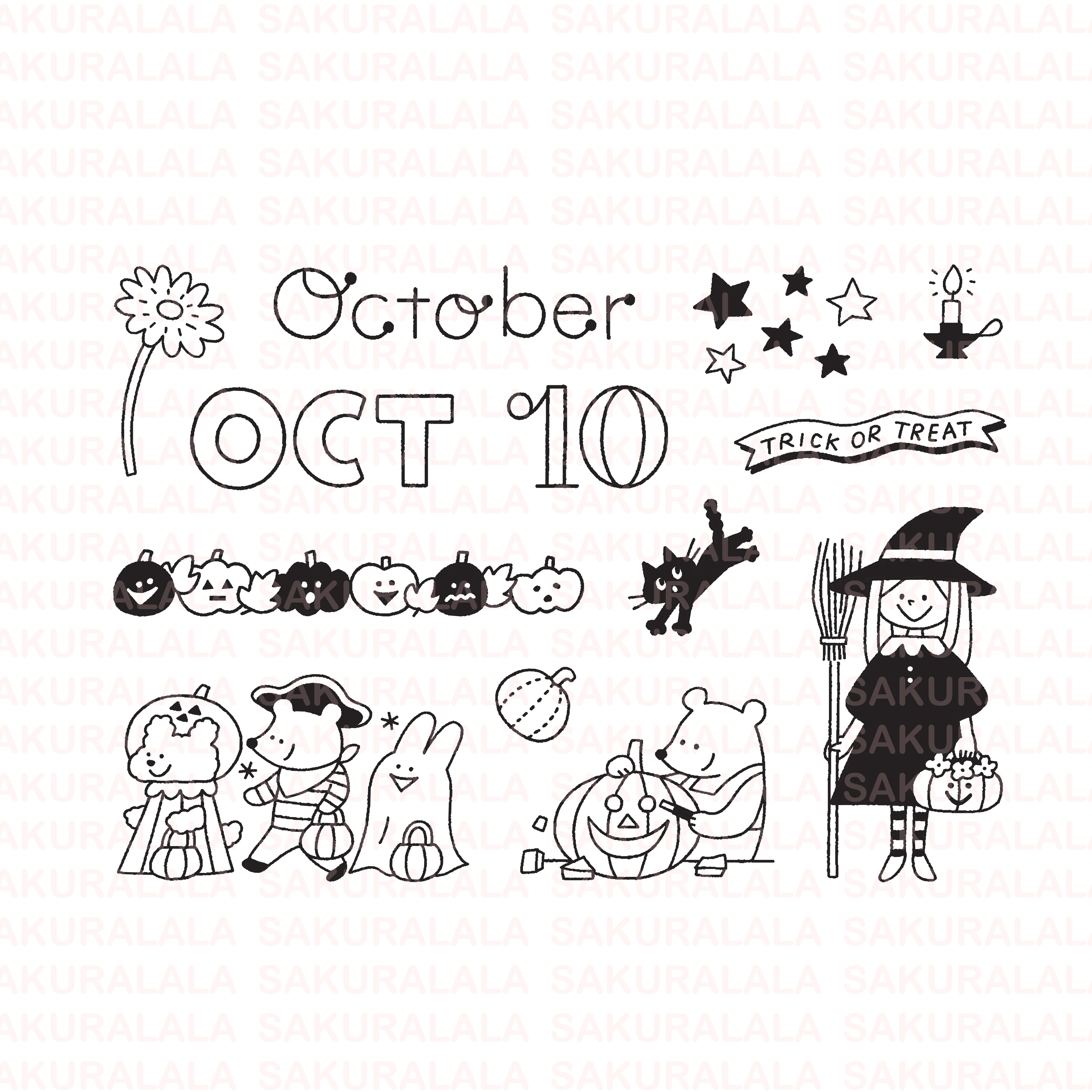 365 Clear Stamps - October (3" x 4") - Image 8