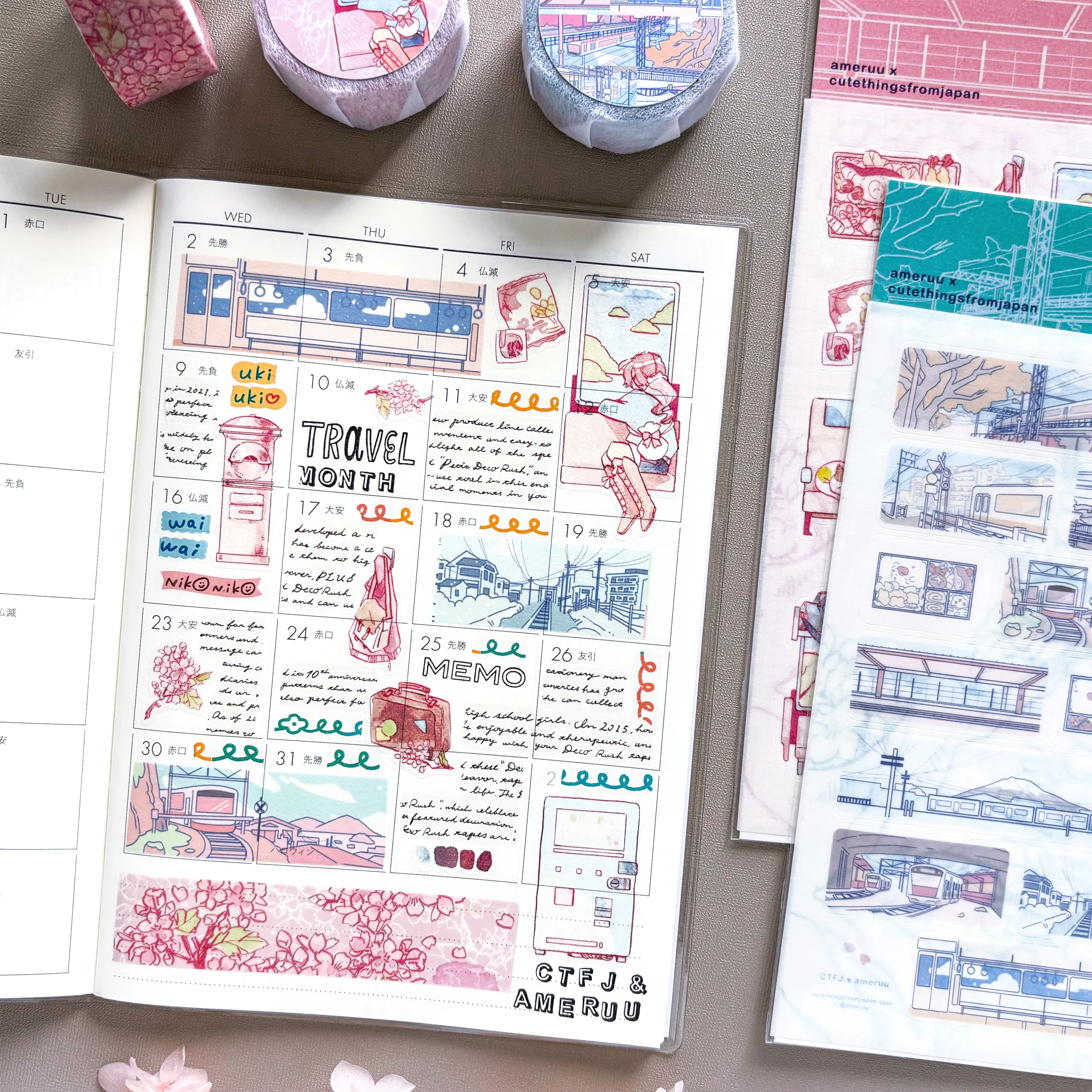 Ame x CTFJ / Washi Tape - Cherry Blossom Wind - Image 6