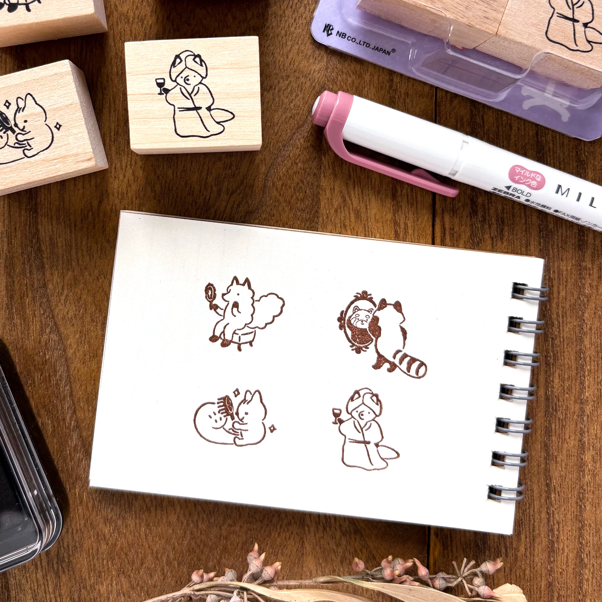Animal Friends Rubber Stamp - Spa Time - Image 2