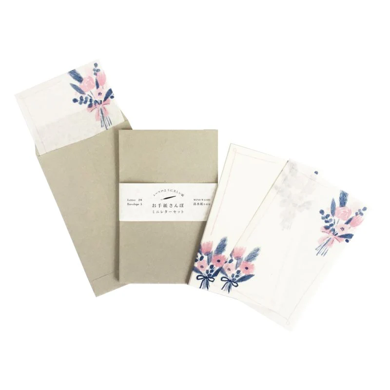 Furukawa Paper / Mini Letter Set - Dried Flower (落水紙) - Image 3