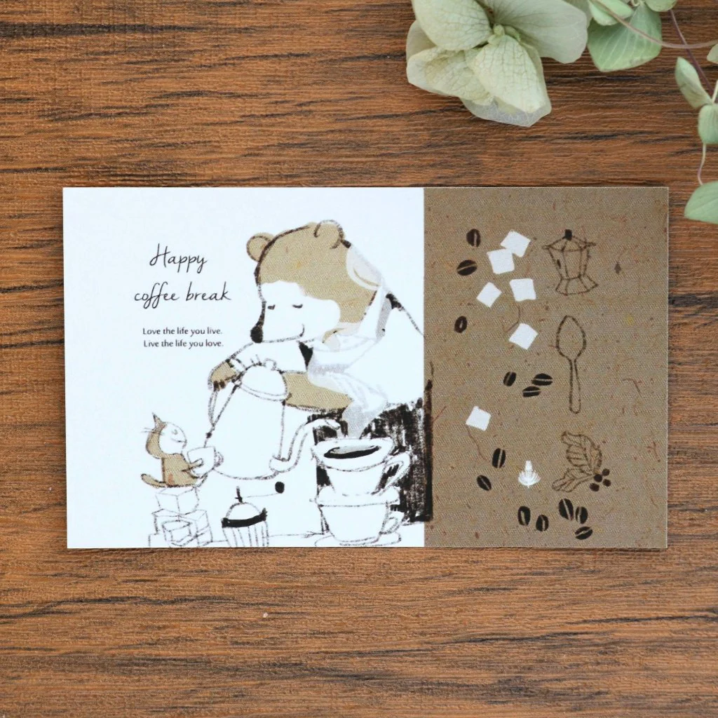 momoro Note Card - Bear's Coffee Shop - Image 4