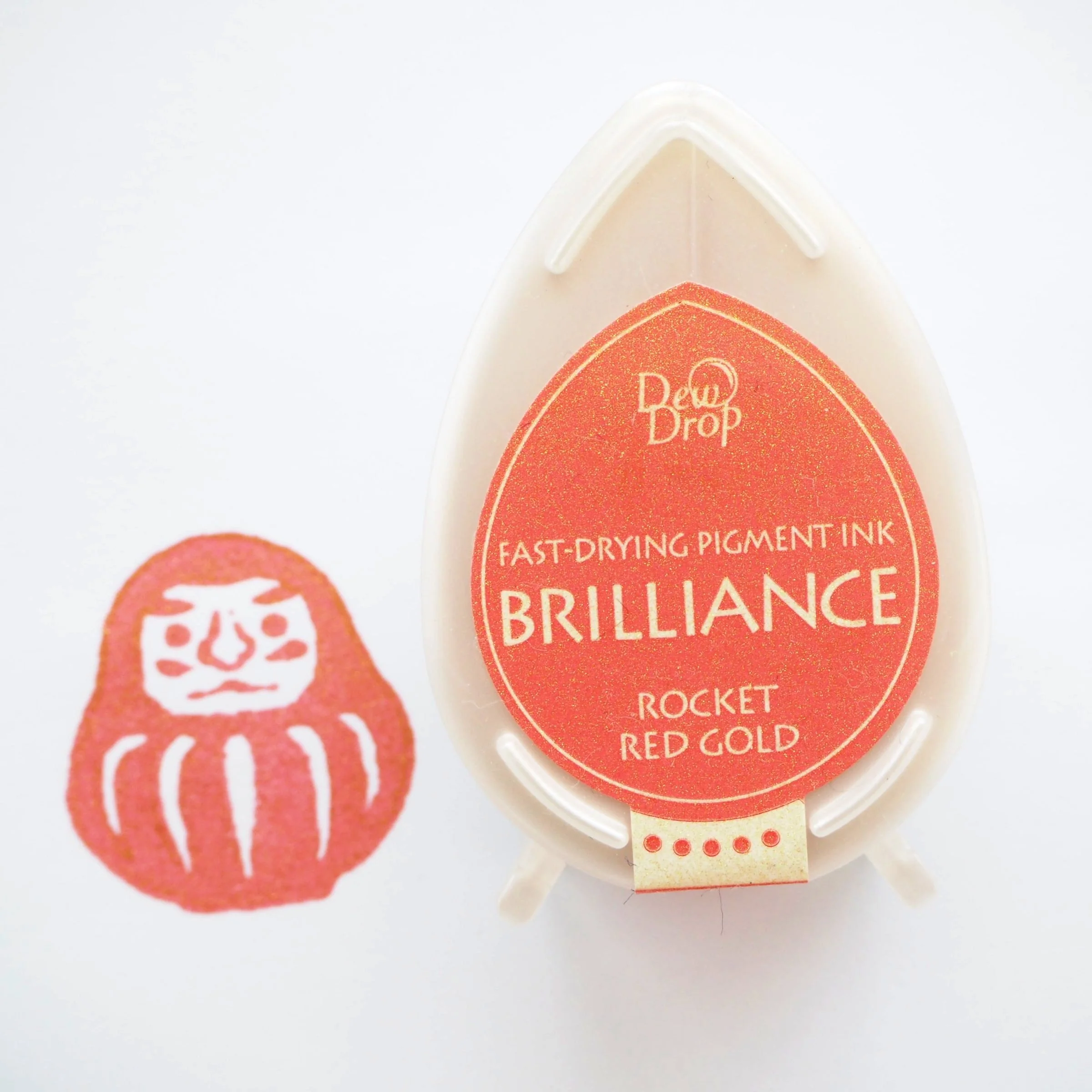 Brilliance Stamp Ink - Rocket Red Gold