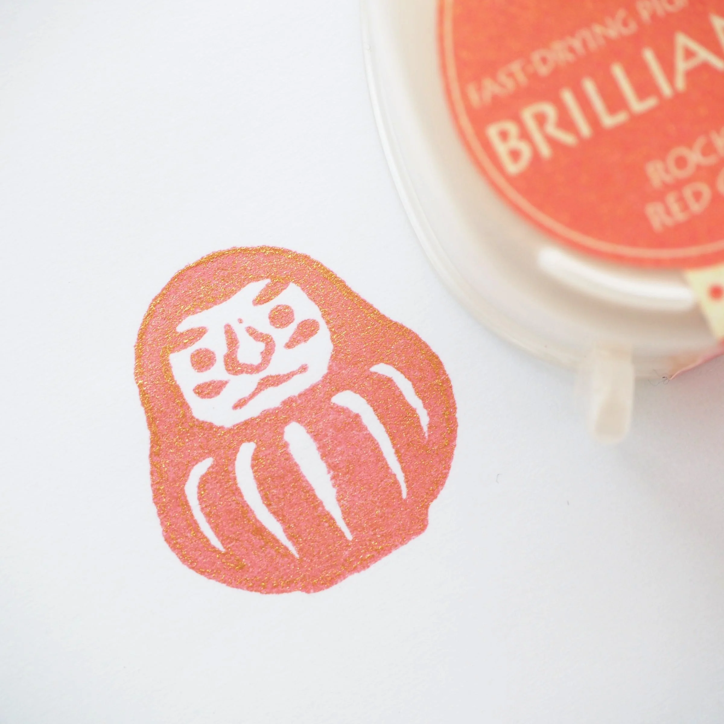 Brilliance Stamp Ink - Rocket Red Gold - Image 2