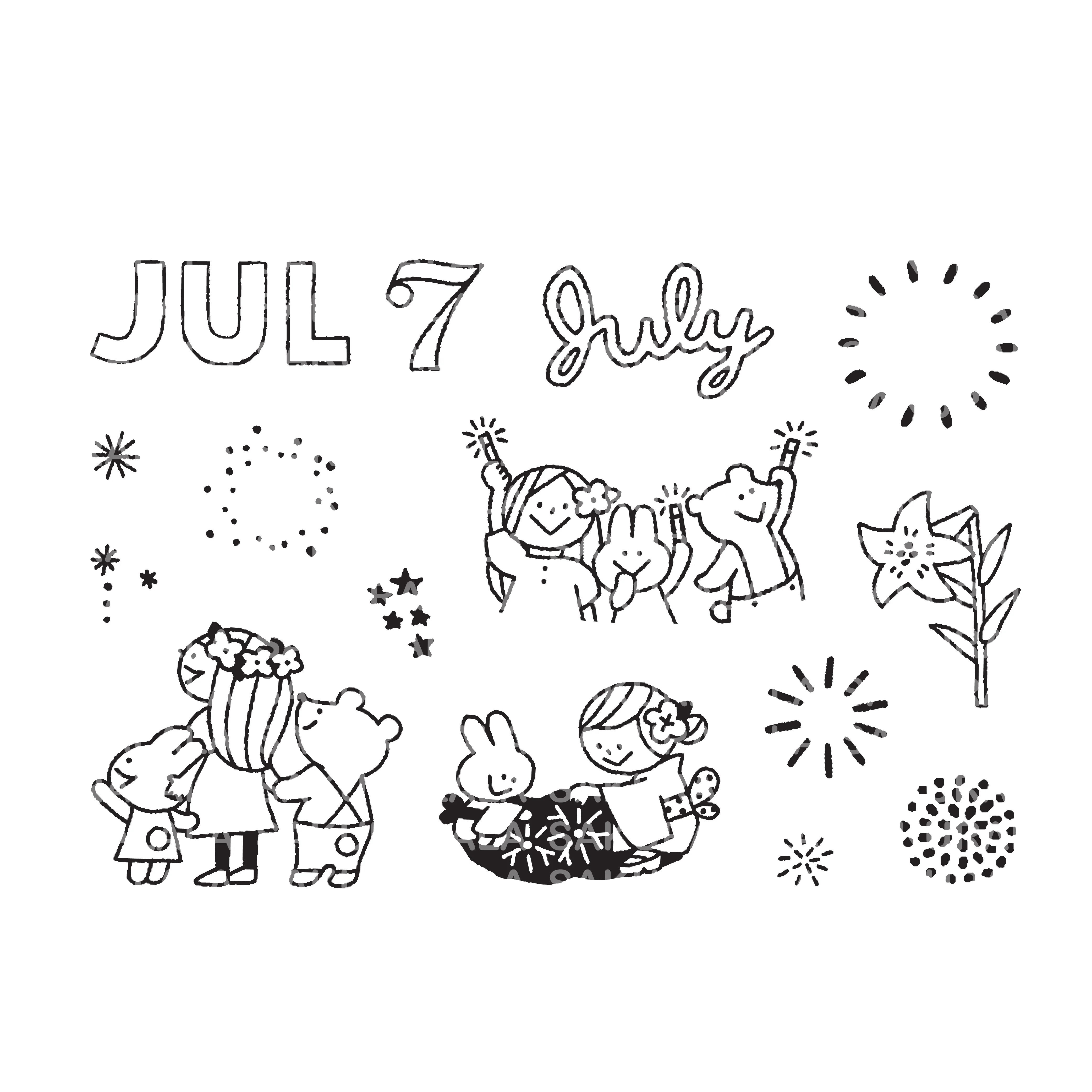 Igloo Dining 365 Clear Stamps - July (3" x 4") - Image 3