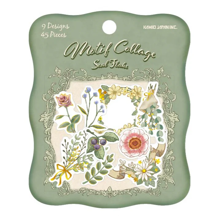 Collage Flake Stickers - Botanical