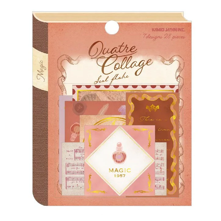 Collage Flake Stickers - Red Magic