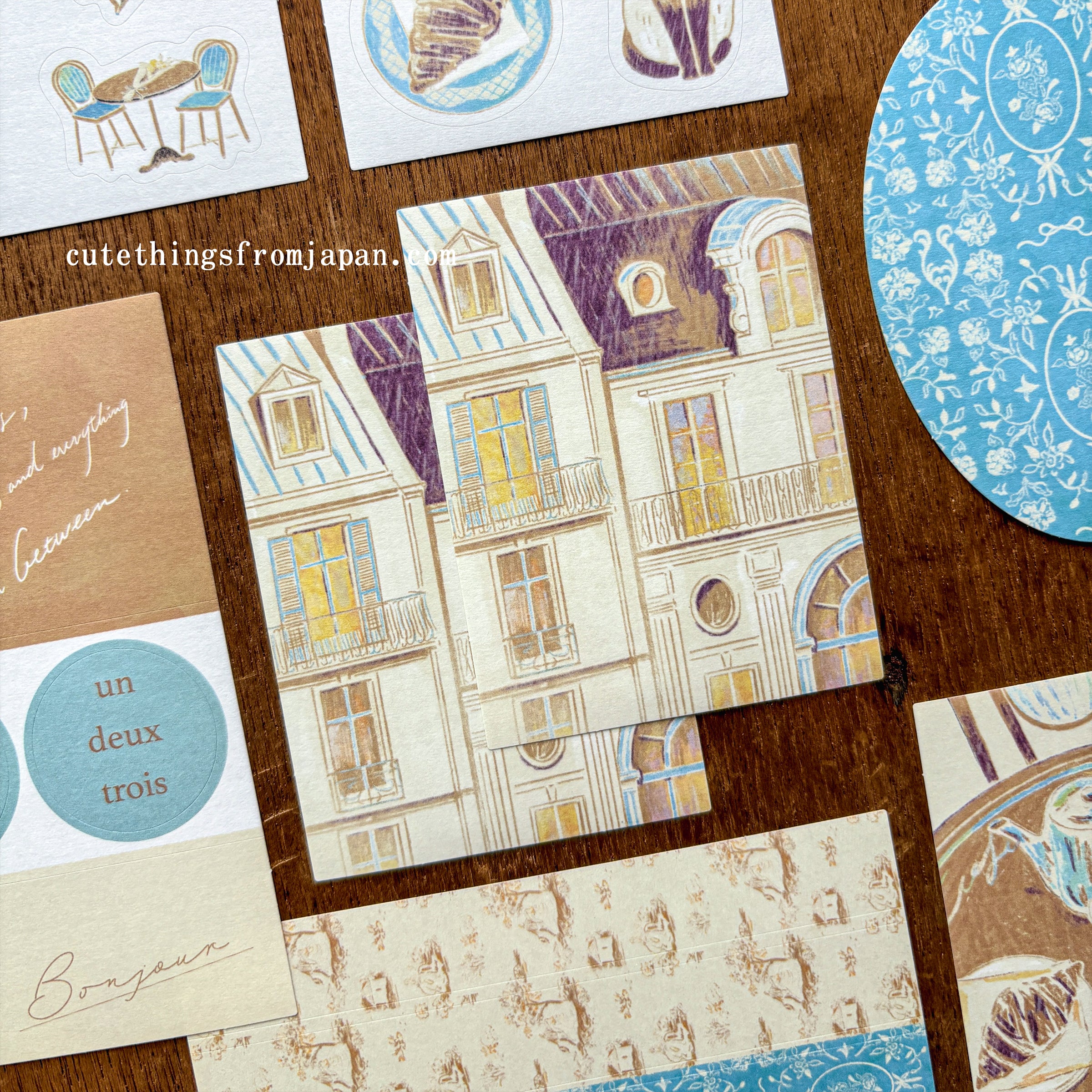 Yuka Takamaru Collage Stickers Set - Beige - Image 4