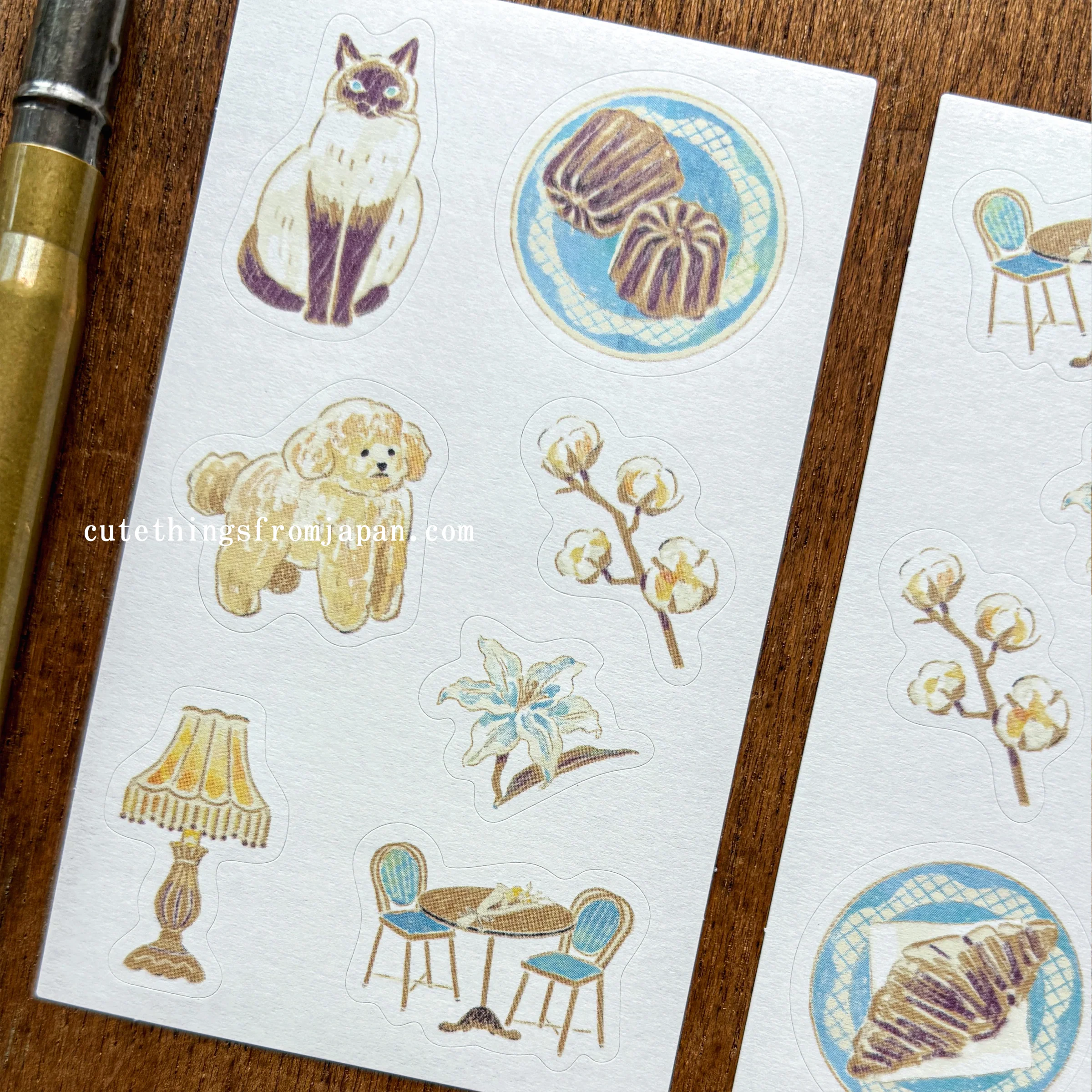 Yuka Takamaru Collage Stickers Set - Beige - Image 5