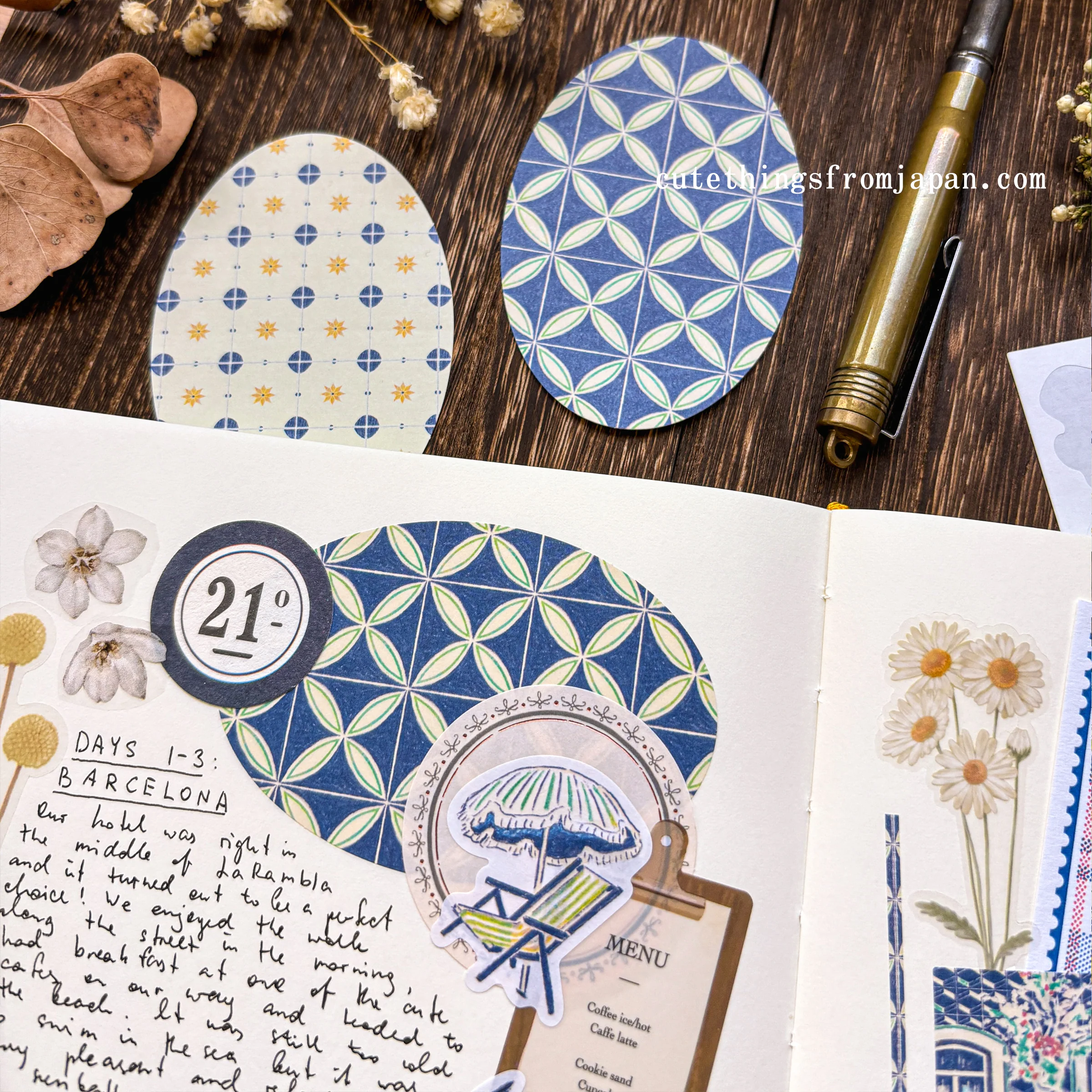 Yuka Takamaru Collage Stickers Set - Beige - Image 7