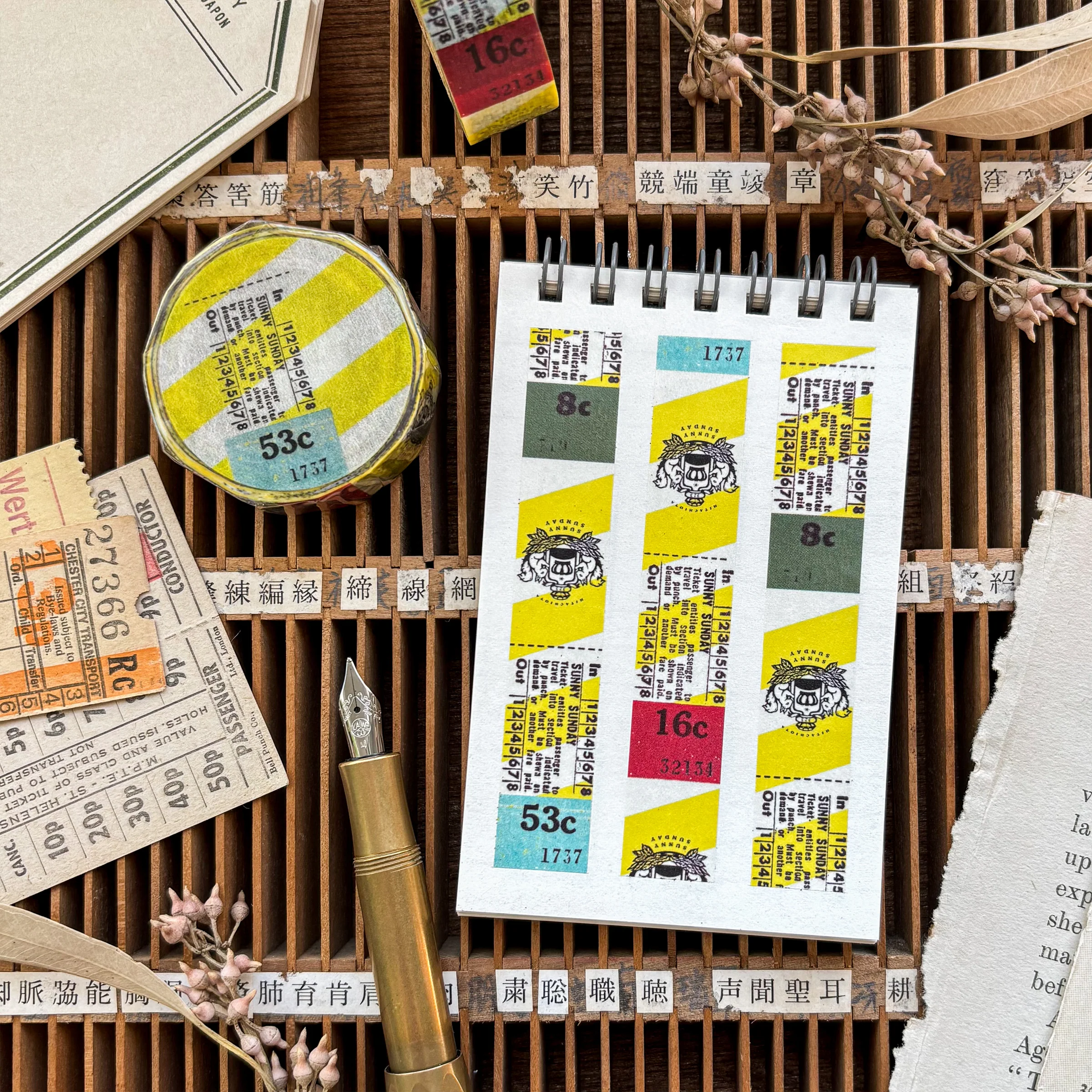 Sunny Sunday Washi Tape - Vintage Tickets - Image 3