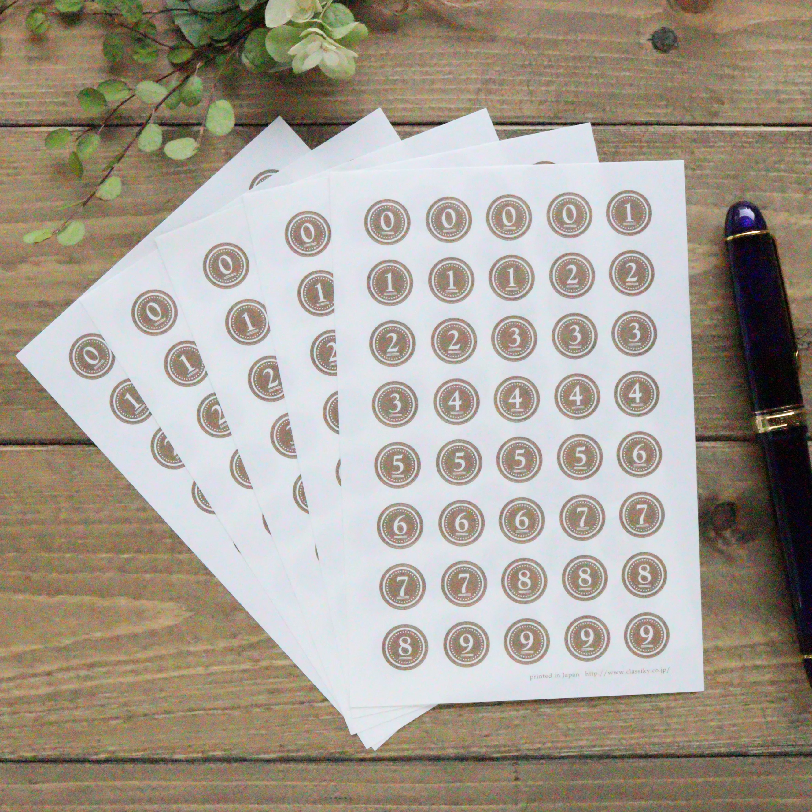 CTFJ x Classiky Number Seal Set - Brown