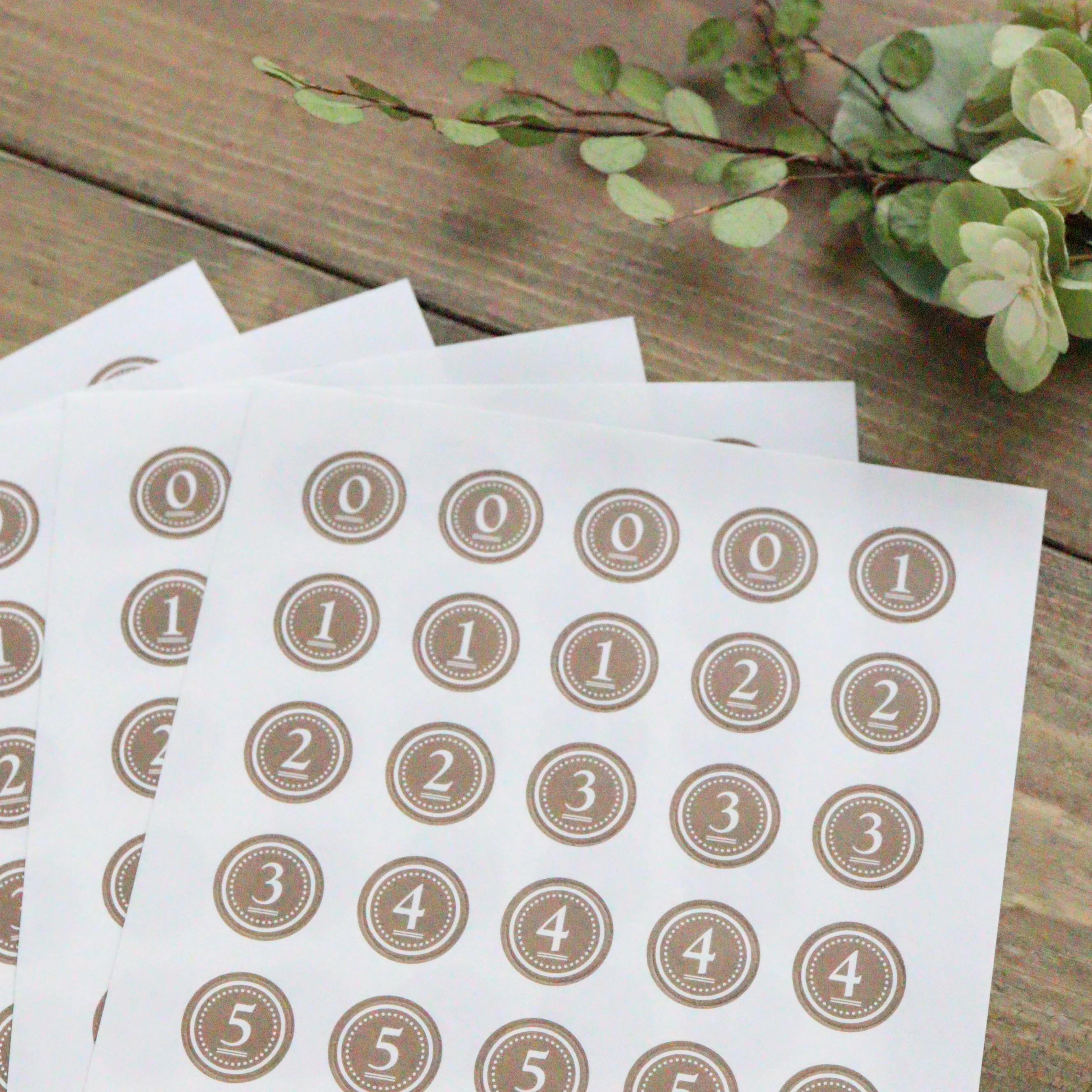CTFJ x Classiky Number Seal Set - Brown - Image 3