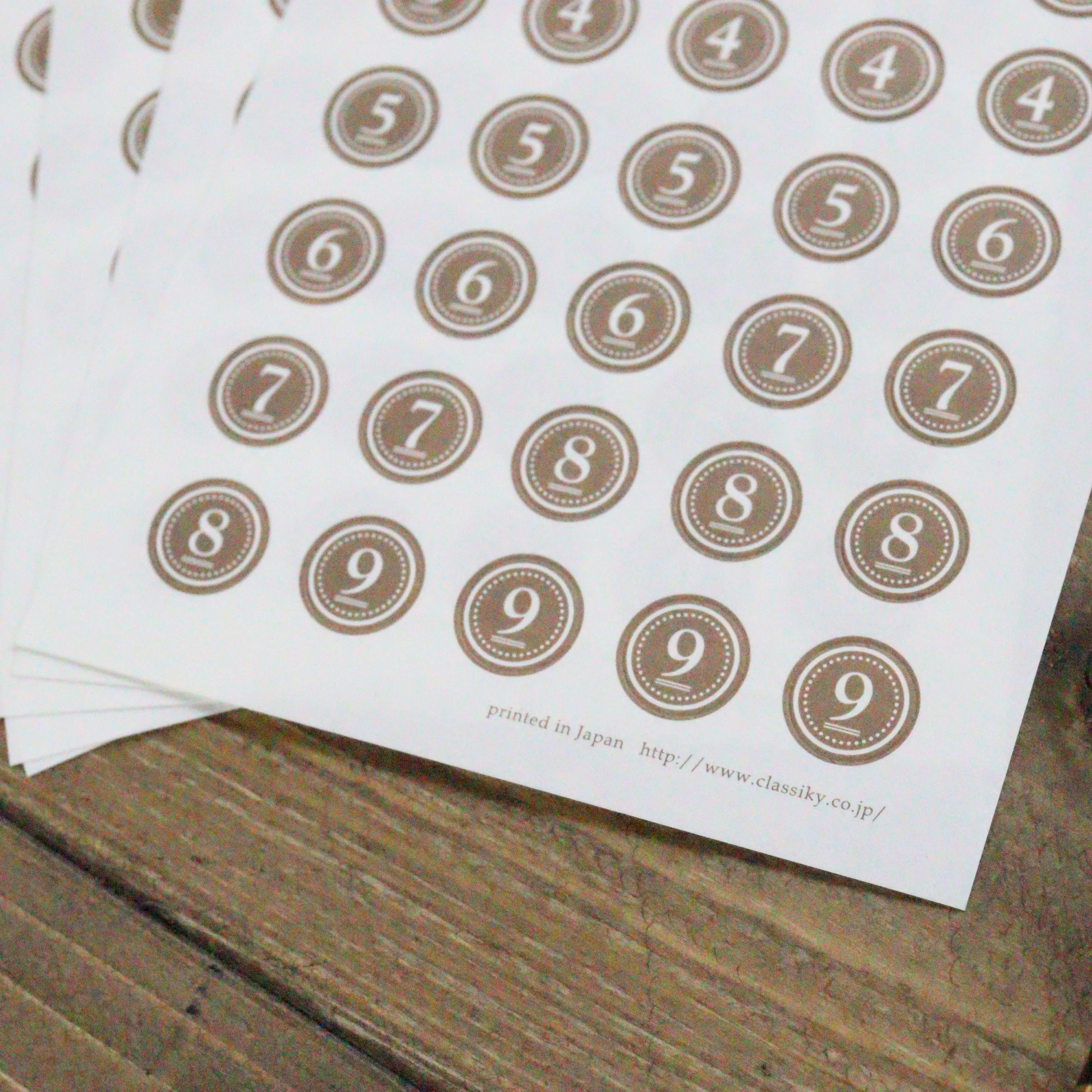 CTFJ x Classiky Number Seal Set - Brown - Image 4