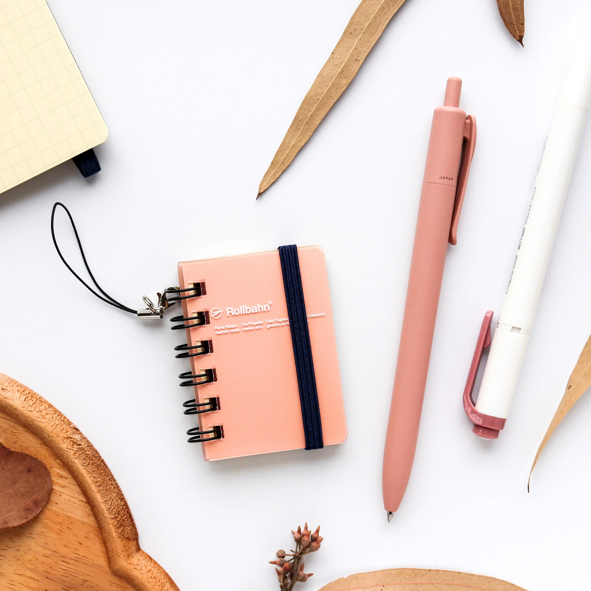 Delfonics / Rollbahn Spiral Micro Notebook - Clear Pink - Image 3