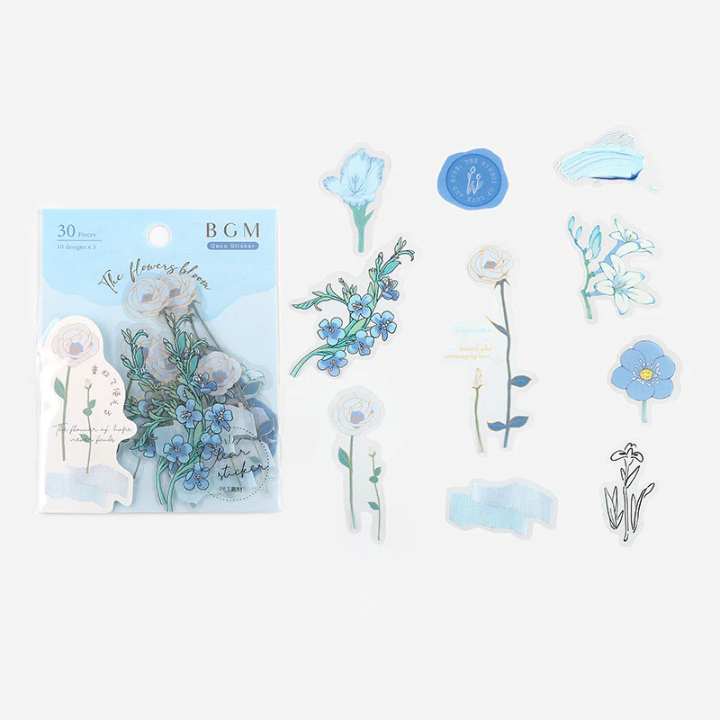 Blue Blossom Flake Stickers - Image 3