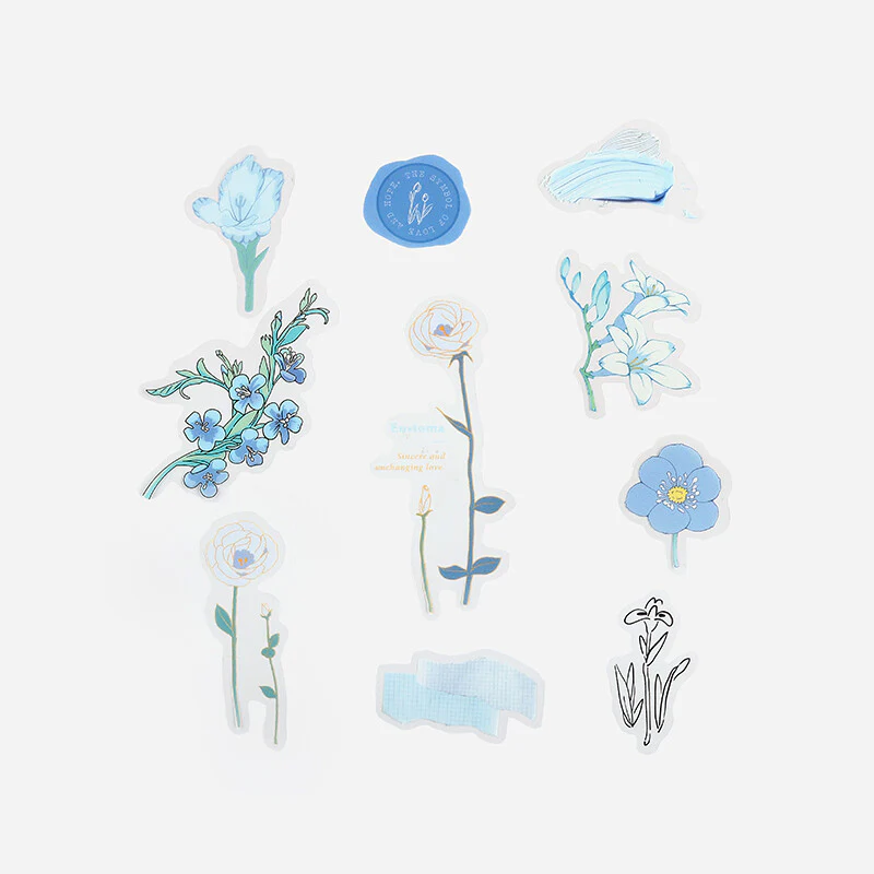 Blue Blossom Flake Stickers - Image 5