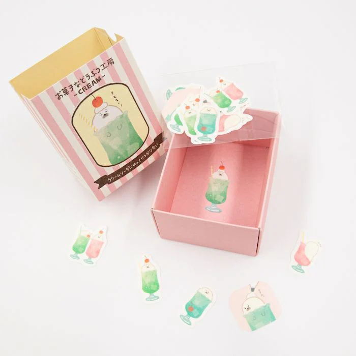 Furukawa Paper / Flake Stickers in Paper Box - Seal - Image 3