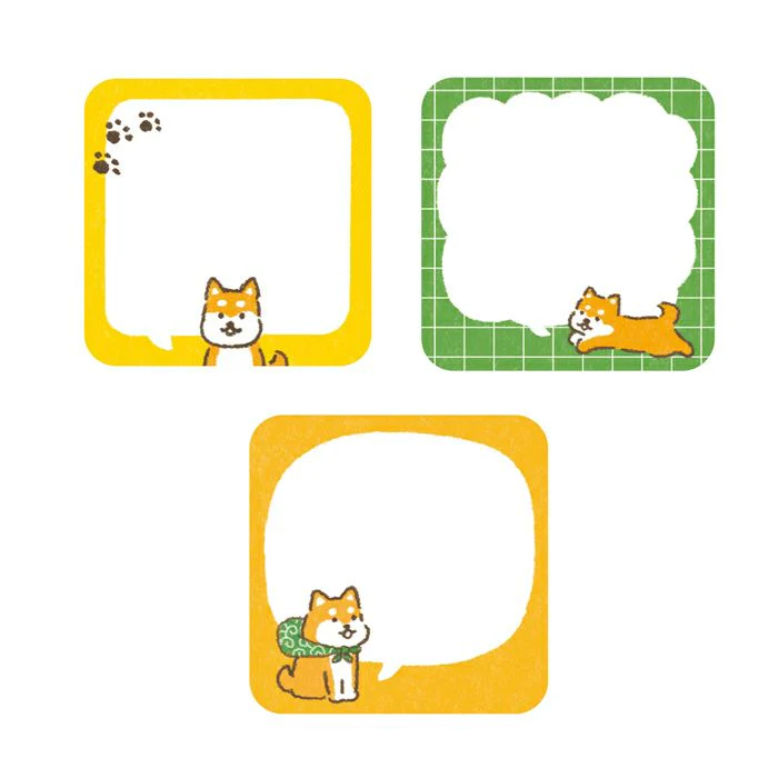 Furukawa Paper / Message Sticky Notes - Dog's Message - Image 2