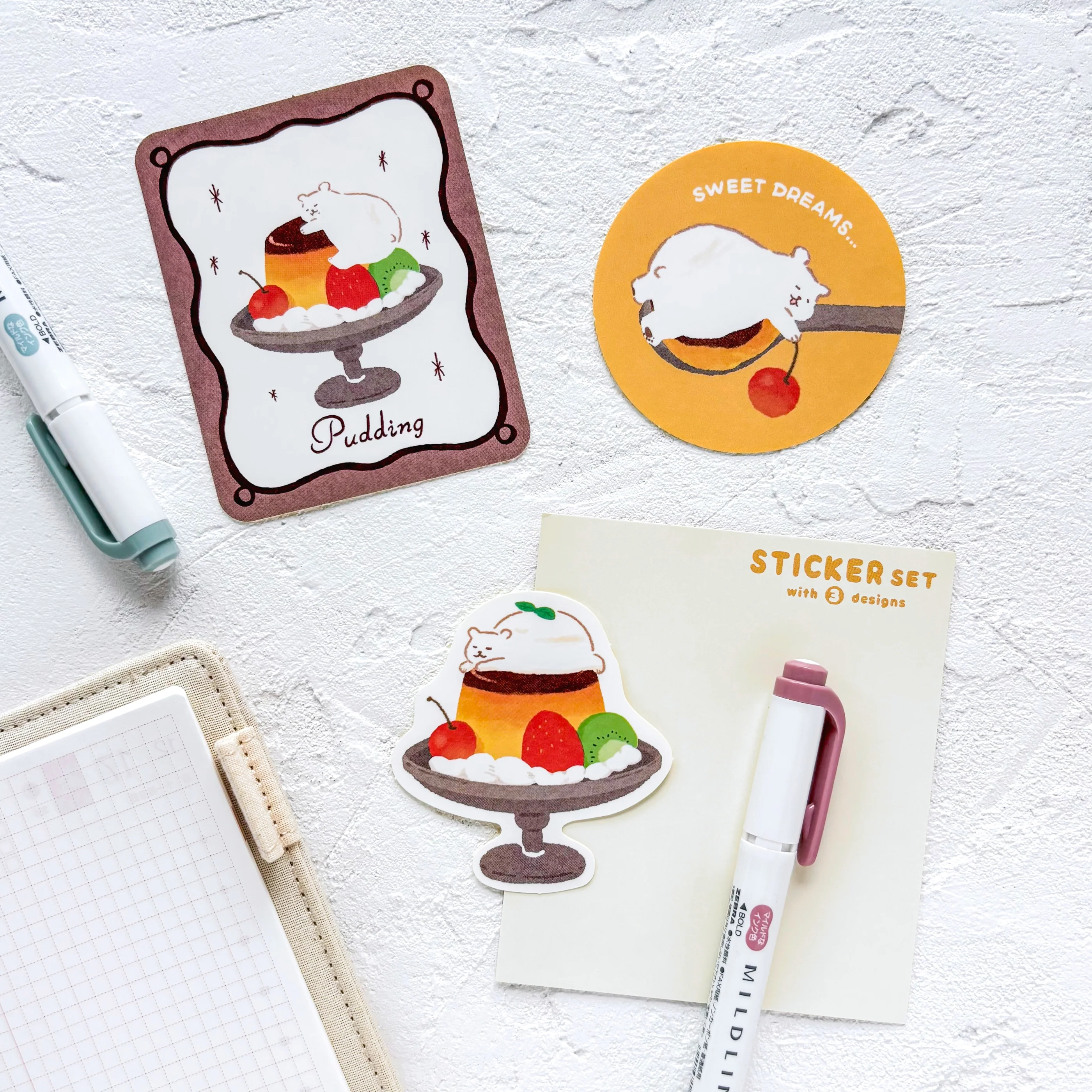 Furukawa Paper / Vinyl Sticker - Polar Bear (Set of 3 Stickers) - Image 2
