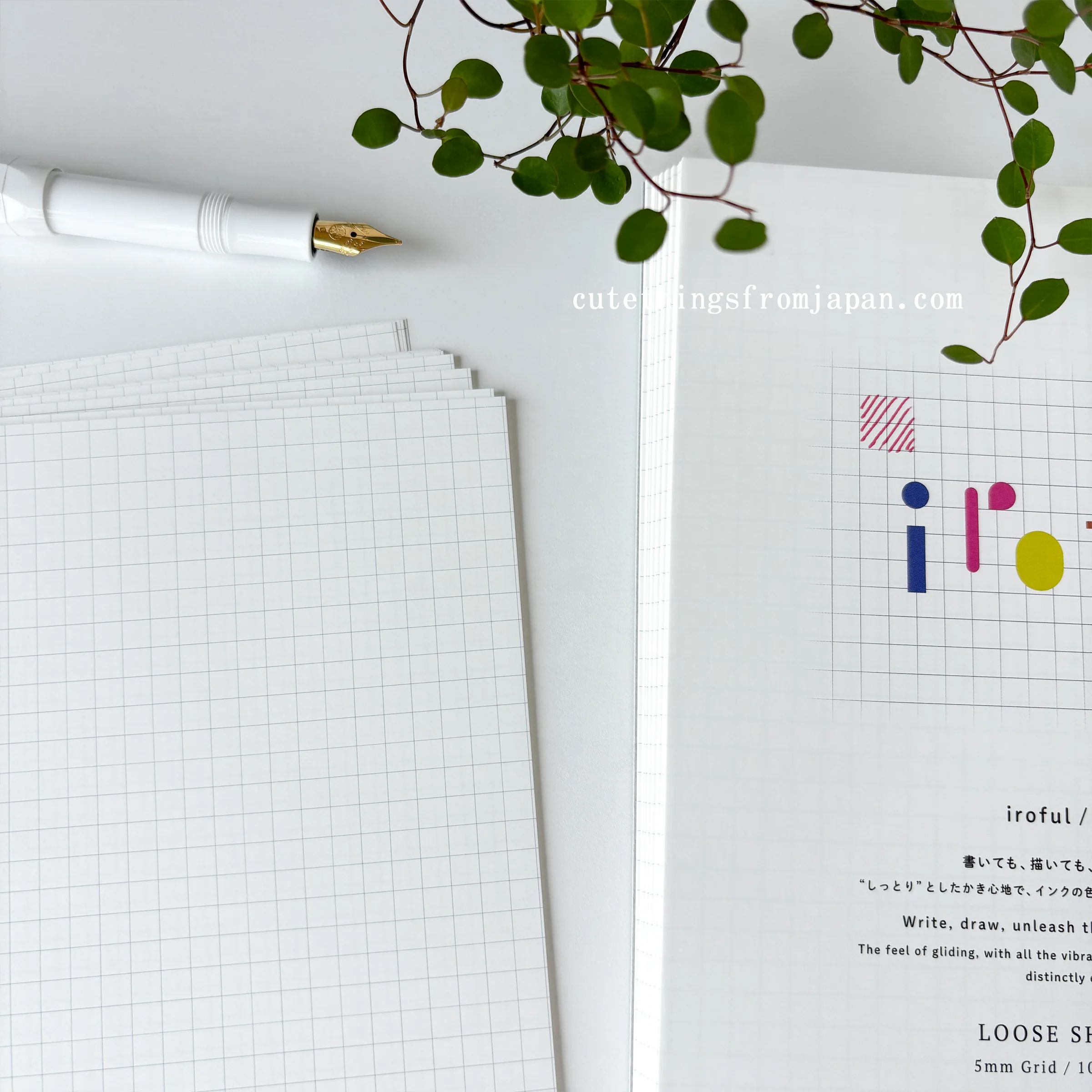 Irofuru Loose Sheets Pad - A5 Grid (75 g/m) - Image 5