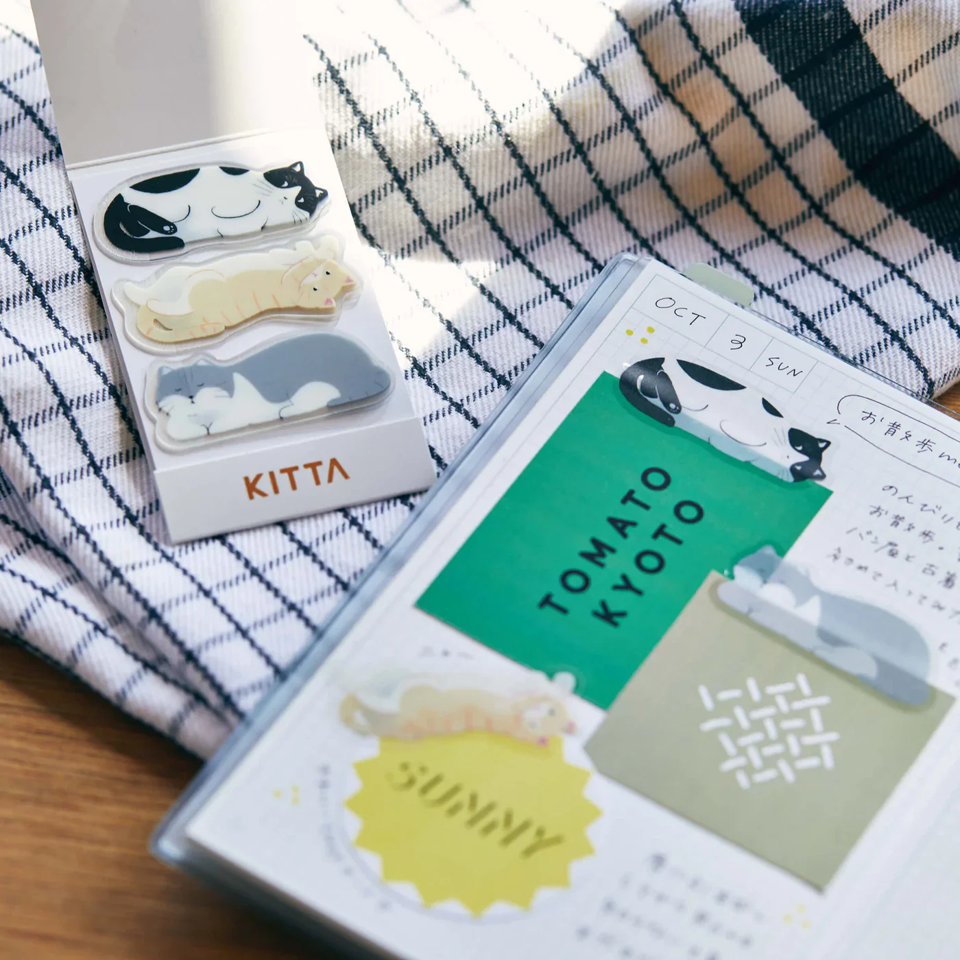KITTA Clear Portable Die-Cut Stickers - Cat