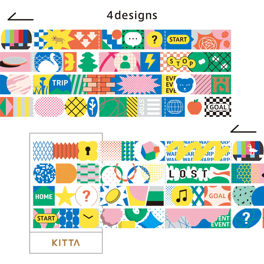 KITTA Accordion-Style Washi Tape - Board Game - Image 4