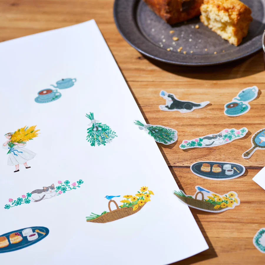 KITTA Tracing Paper Flake Stickers - Life
