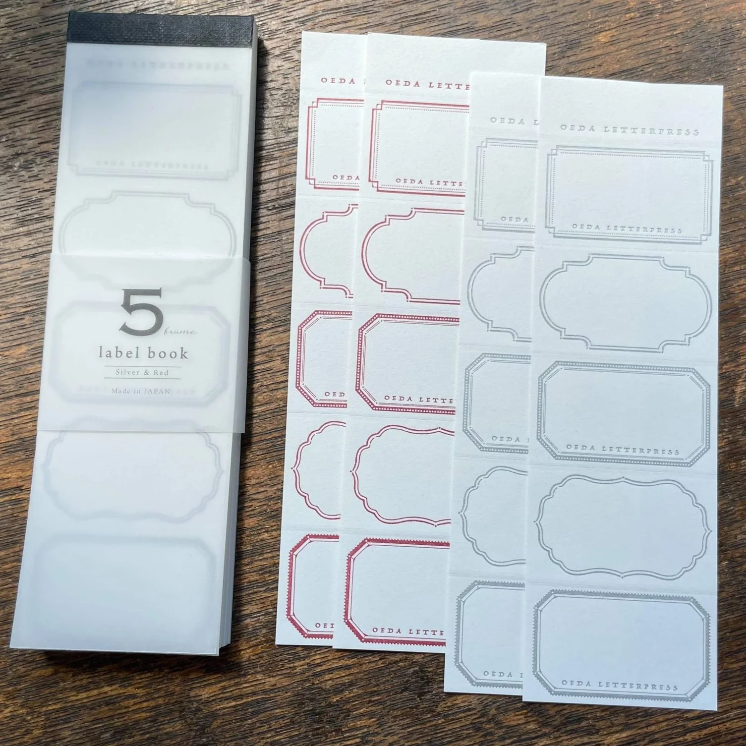 Letterpress 5 Patterns Label Book - Minimal - Image 3