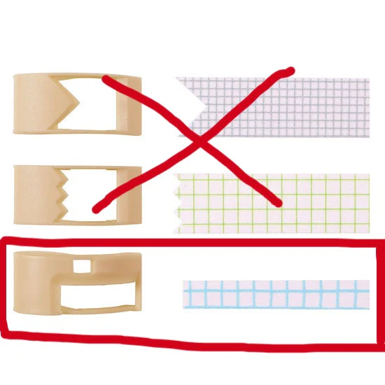 mizutama / Limited Edition / 2-Way Ribonbon Tape Cutter (white / slim) - Image 4