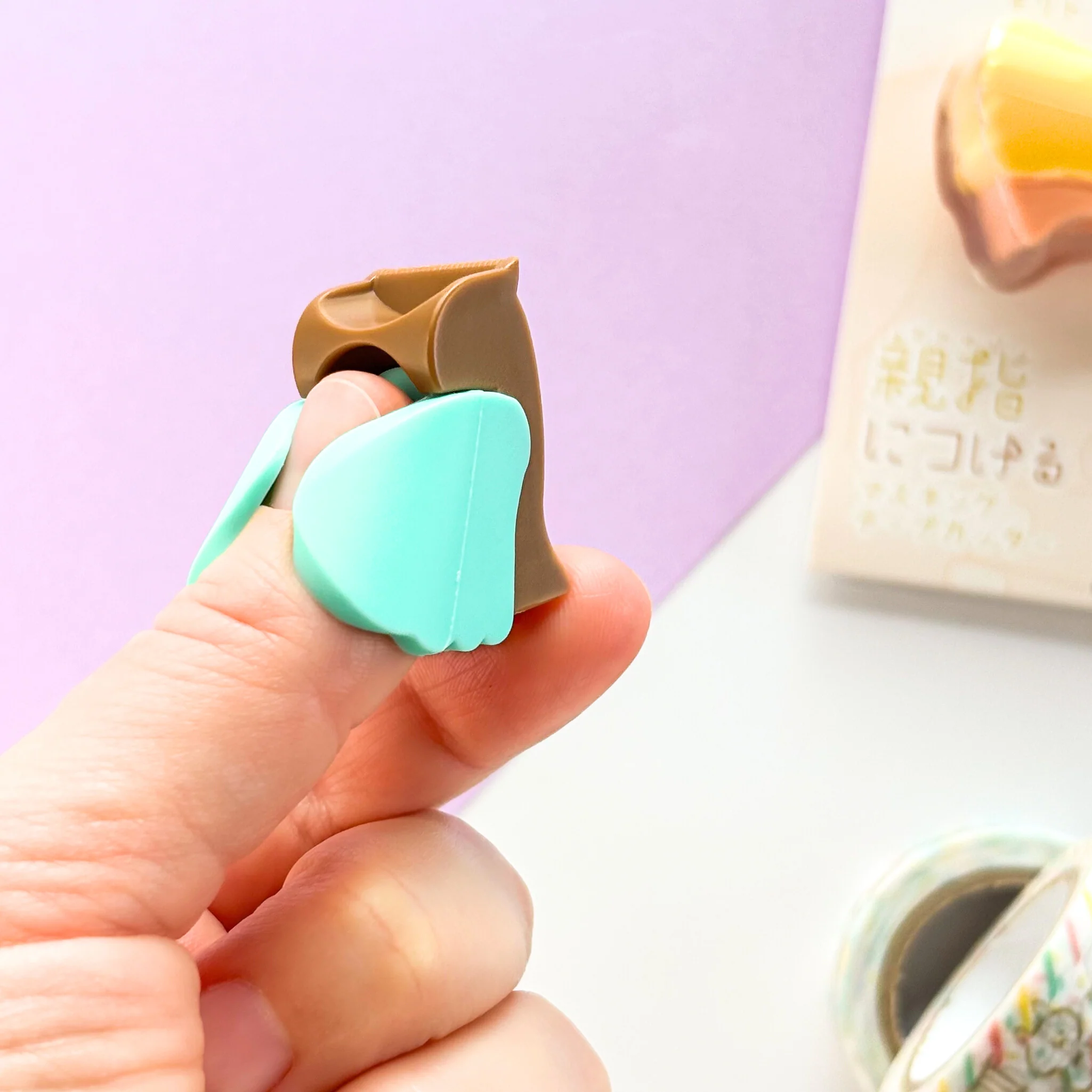 Limited Edition / Bird Tape Cutter - mizutama color (banana & strawberry) - Image 4