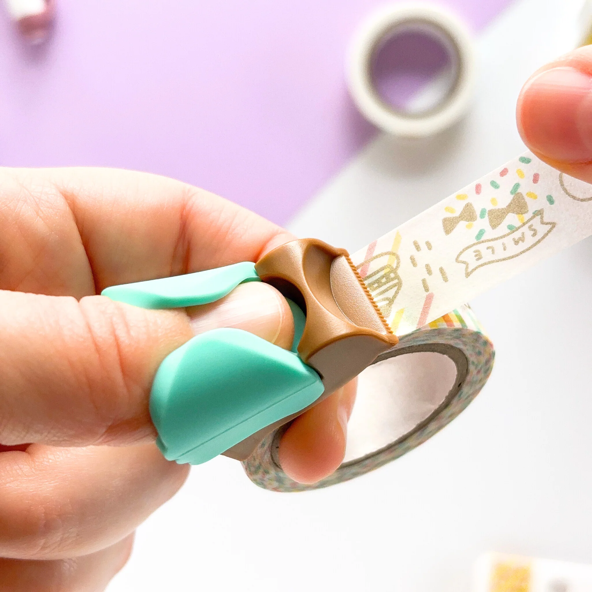 Limited Edition / Bird Tape Cutter - mizutama color (banana & strawberry) - Image 5