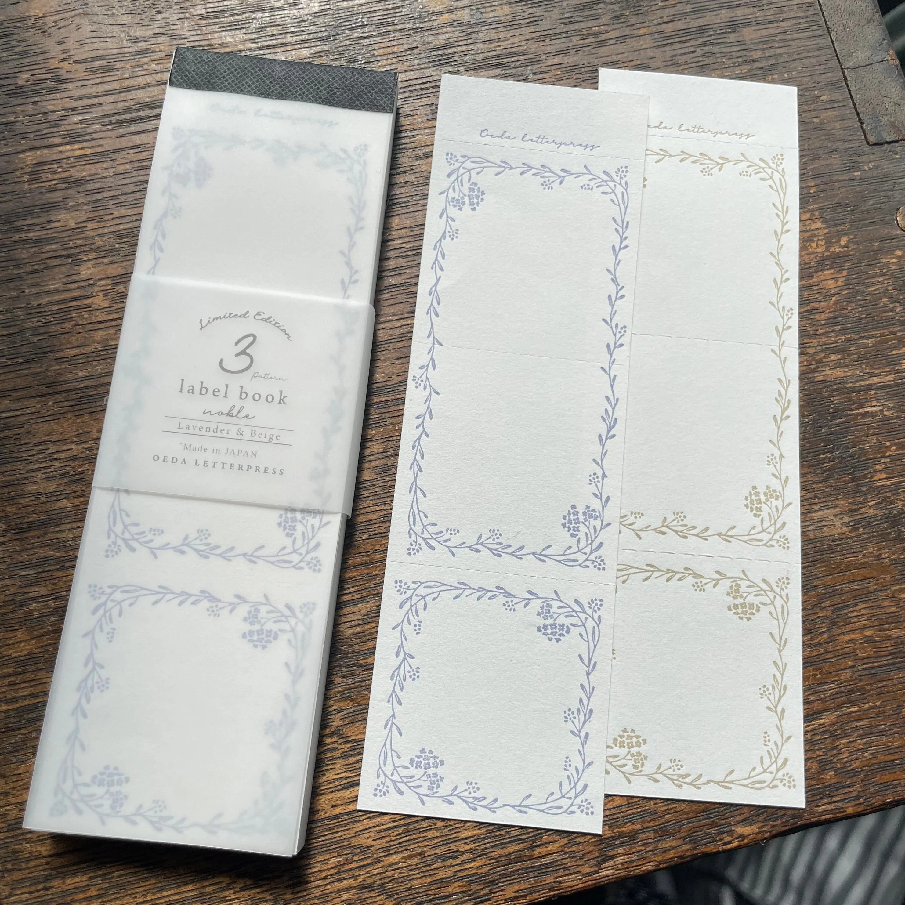Limited Edition Letterpress 3 Patterns Label Book - Image 4