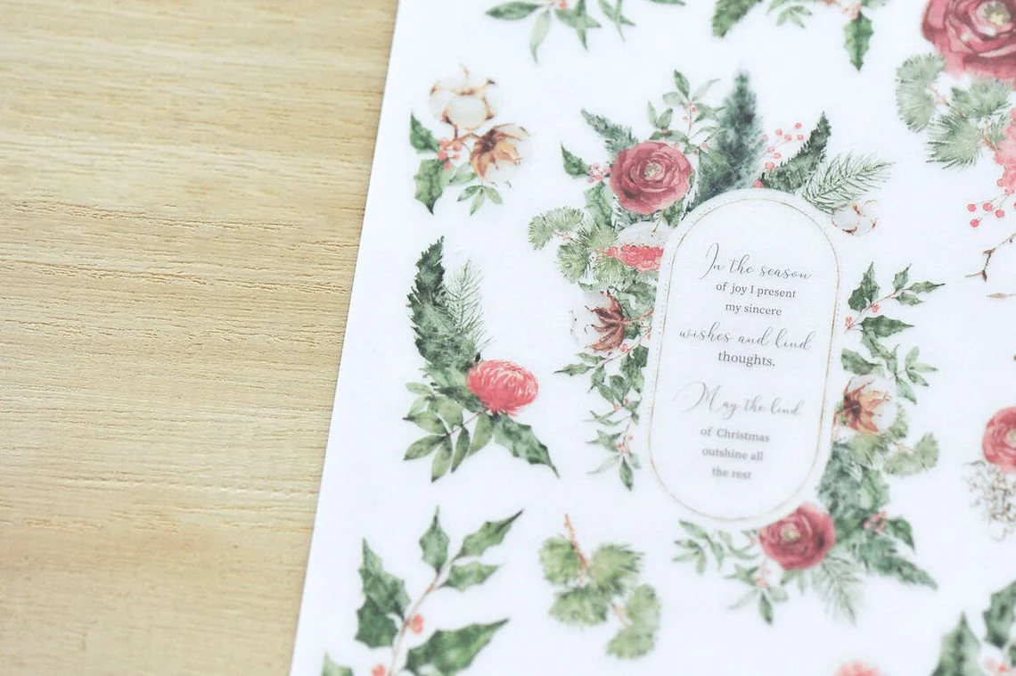 Limited Edition MU Print-on Stickers - Poinsettia - Image 5