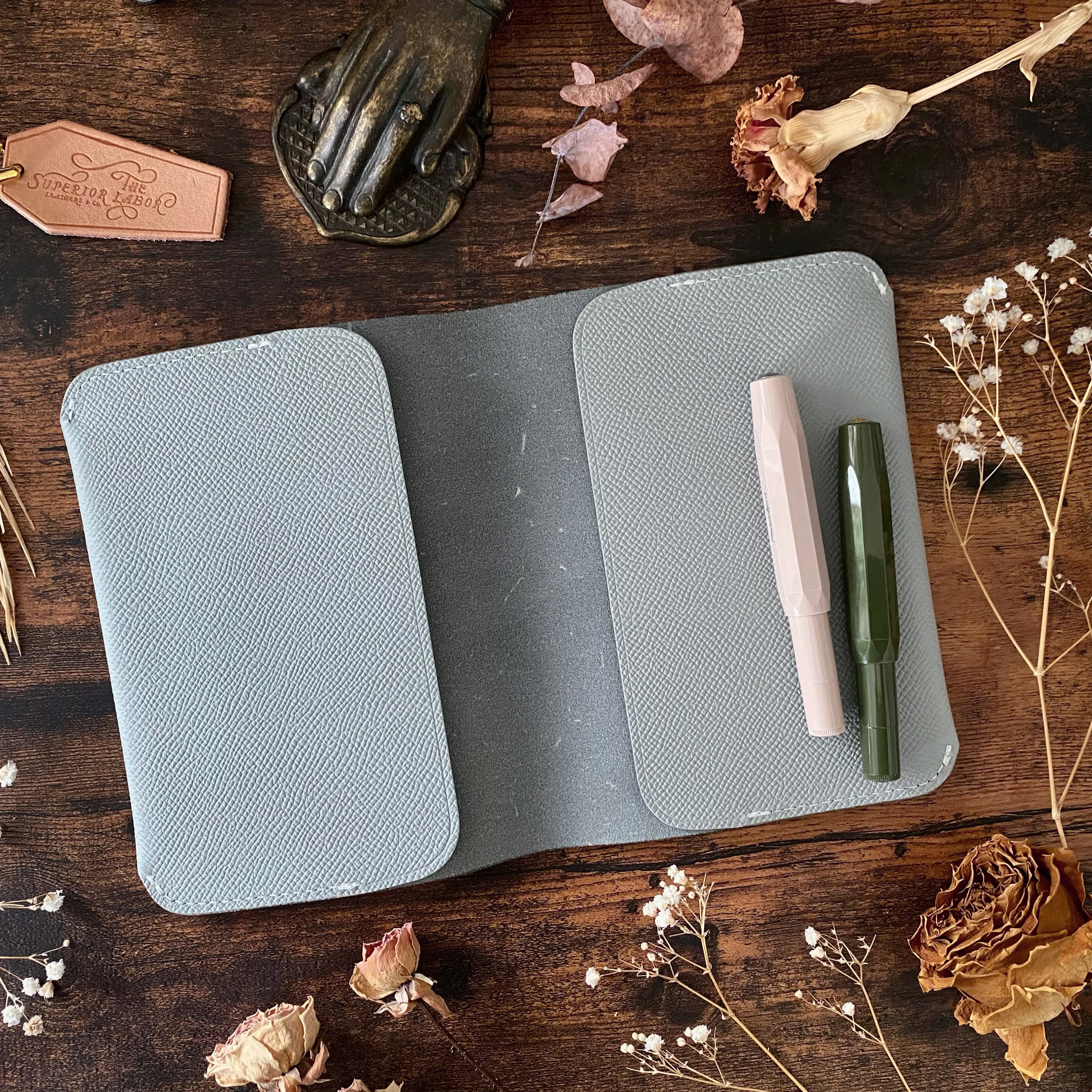 Limited Edition / The Superior Labor / Calf Leather Notebook Cover (A6) - Gray - Image 6