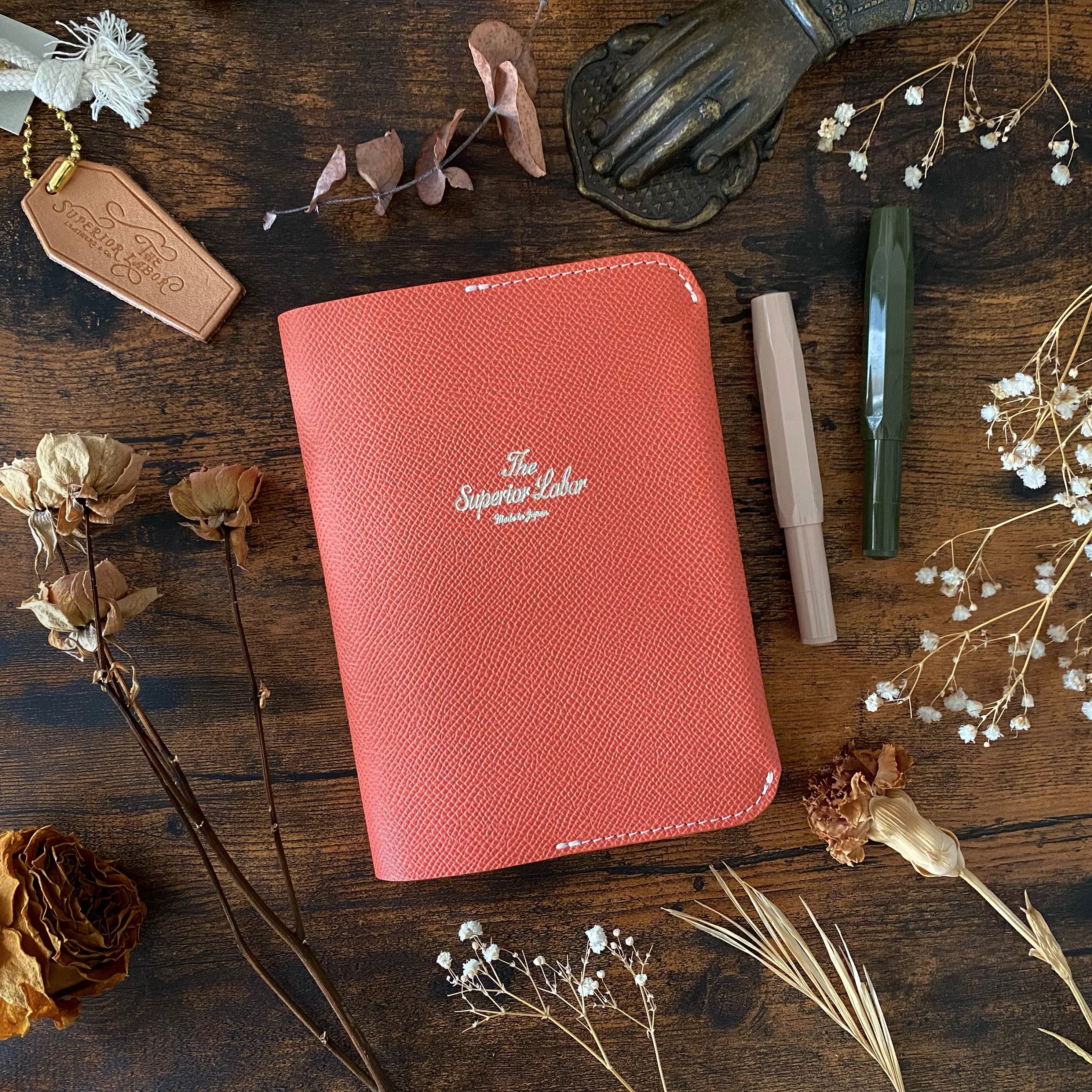 Limited Edition / The Superior Labor / Calf Leather Notebook Cover (A6) - Pink