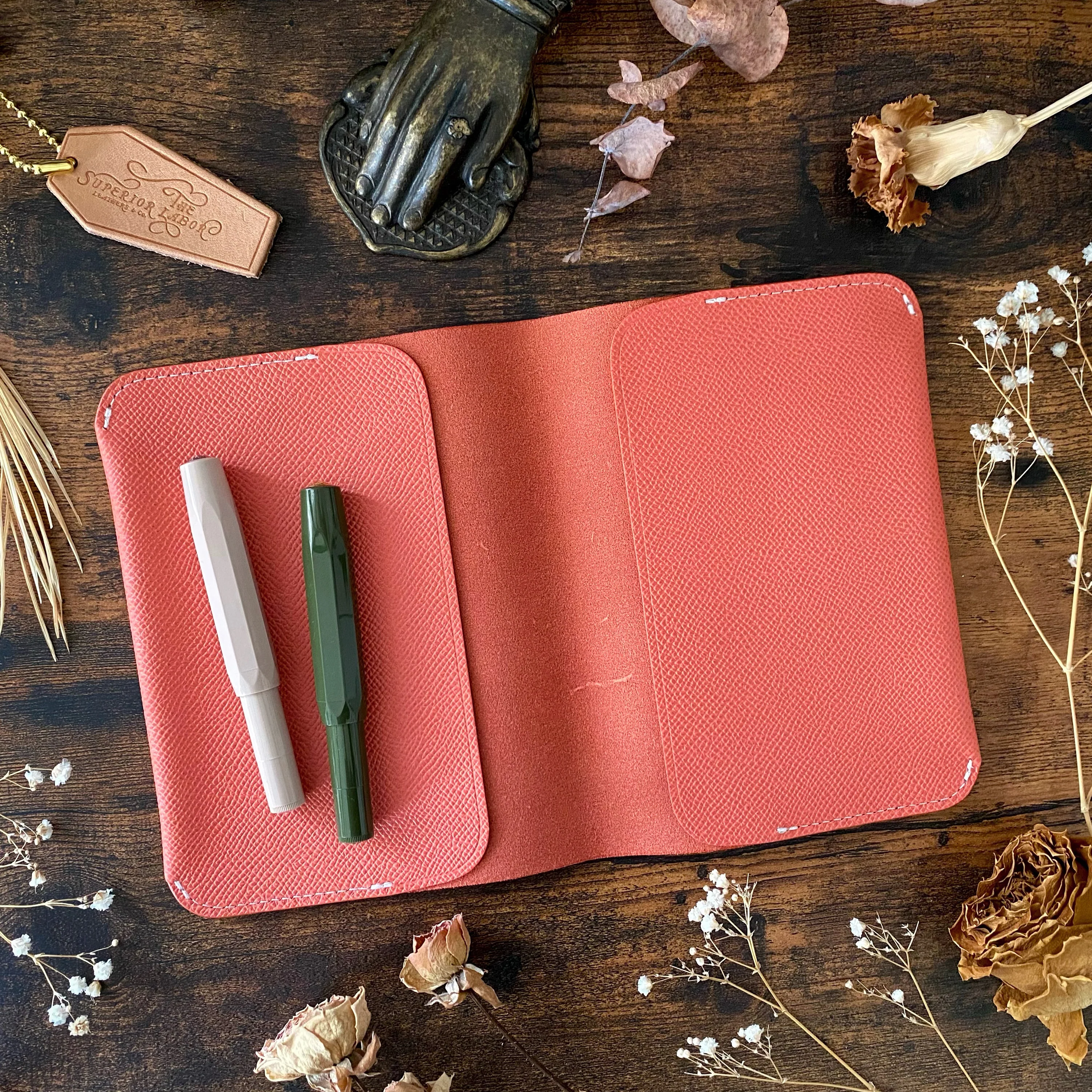 Limited Edition / The Superior Labor / Calf Leather Notebook Cover (A6) - Pink - Image 6