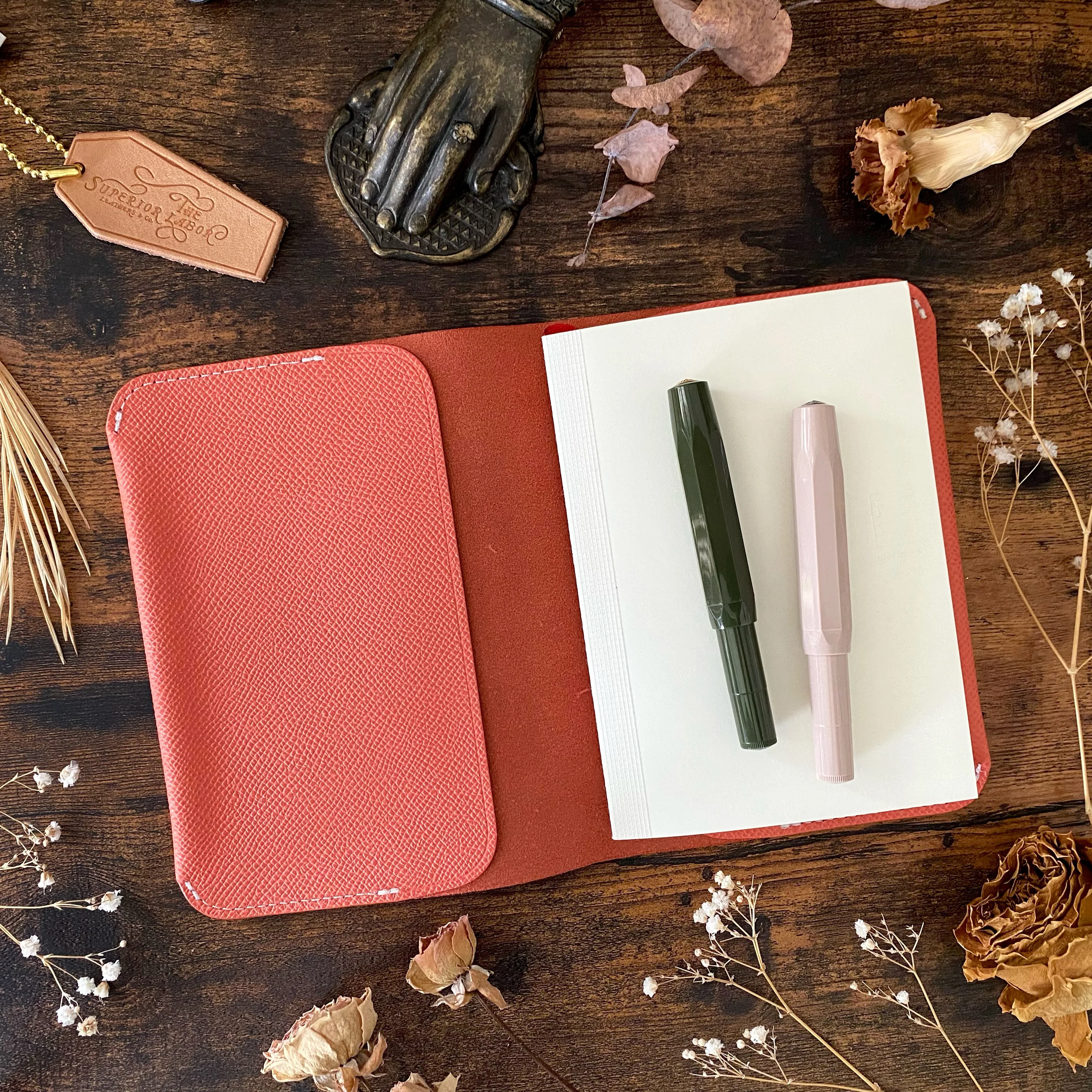 Limited Edition / The Superior Labor / Calf Leather Notebook Cover (A6) - Pink - Image 8