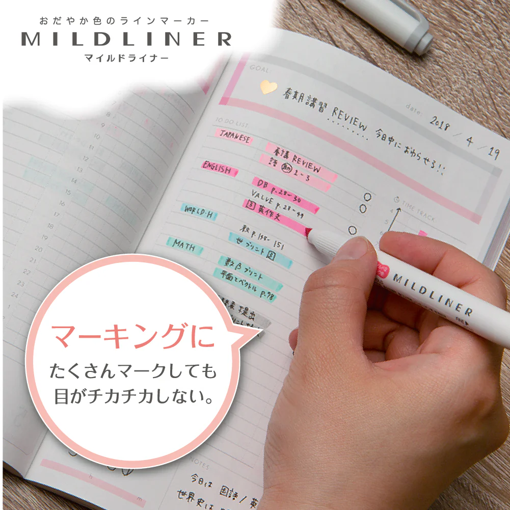 Zebra / Mildliner Highlighters - Hareyaka (5 Colors) - Image 4