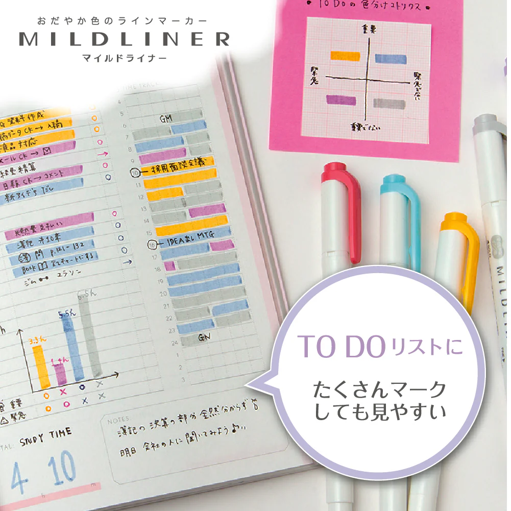 Zebra / Mildliner Highlighters - Shitashimi (5 Colors) - Image 8