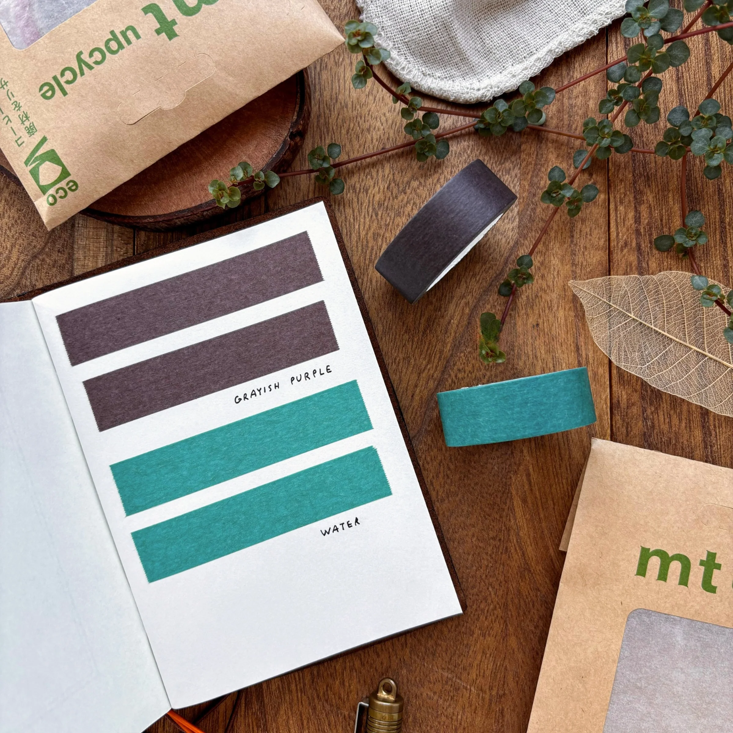 mt / Upcycle Washi Tape Set - Grayish Purple x Water - Image 3