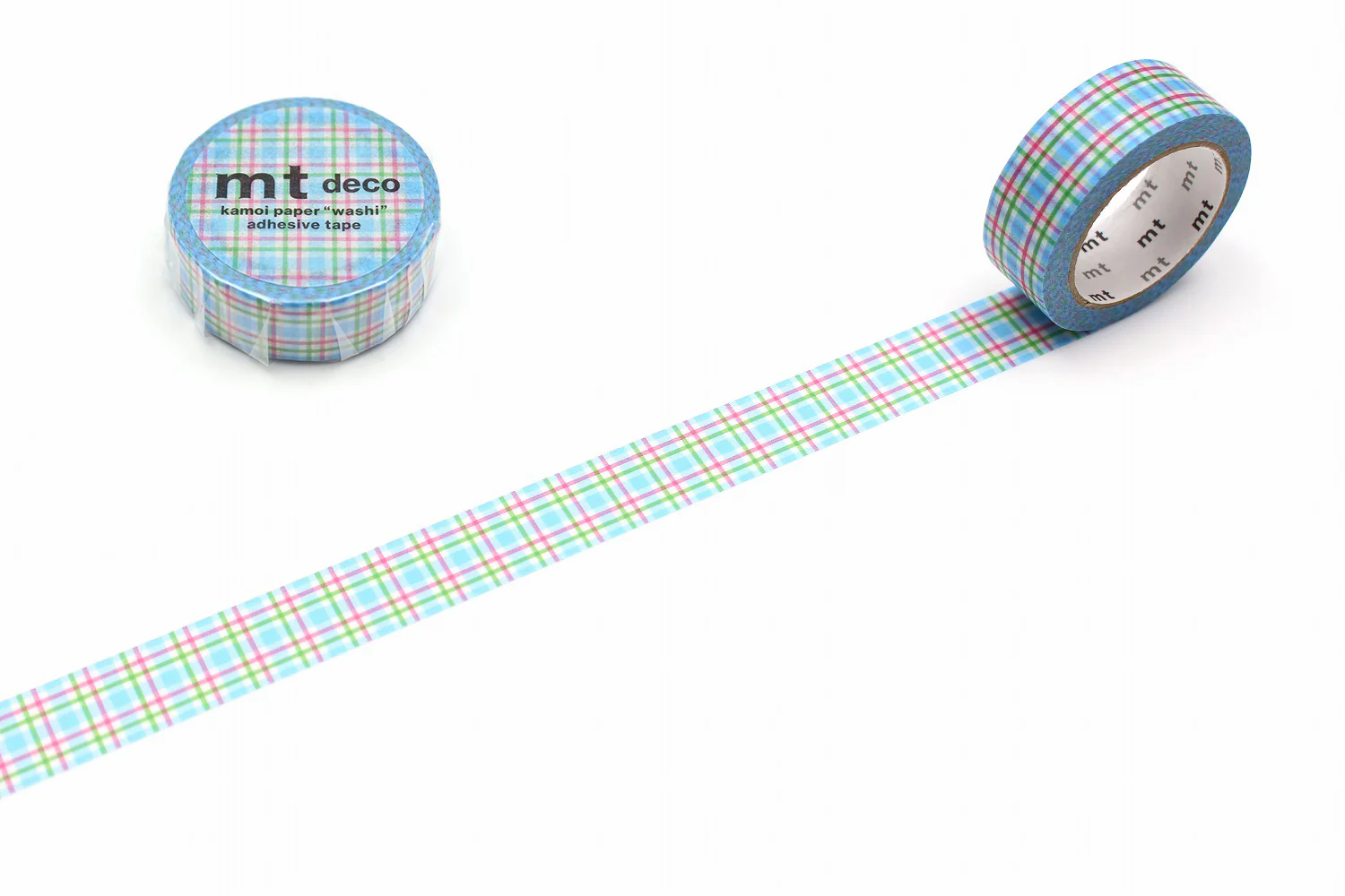 mt Washi Tape - Checkered Blue - Image 6