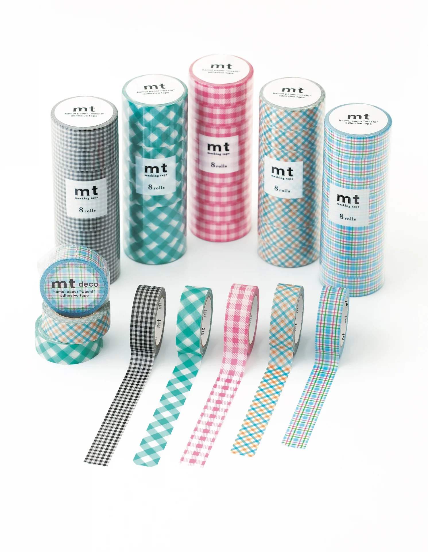 mt Washi Tape - Checkered Orange - Image 3