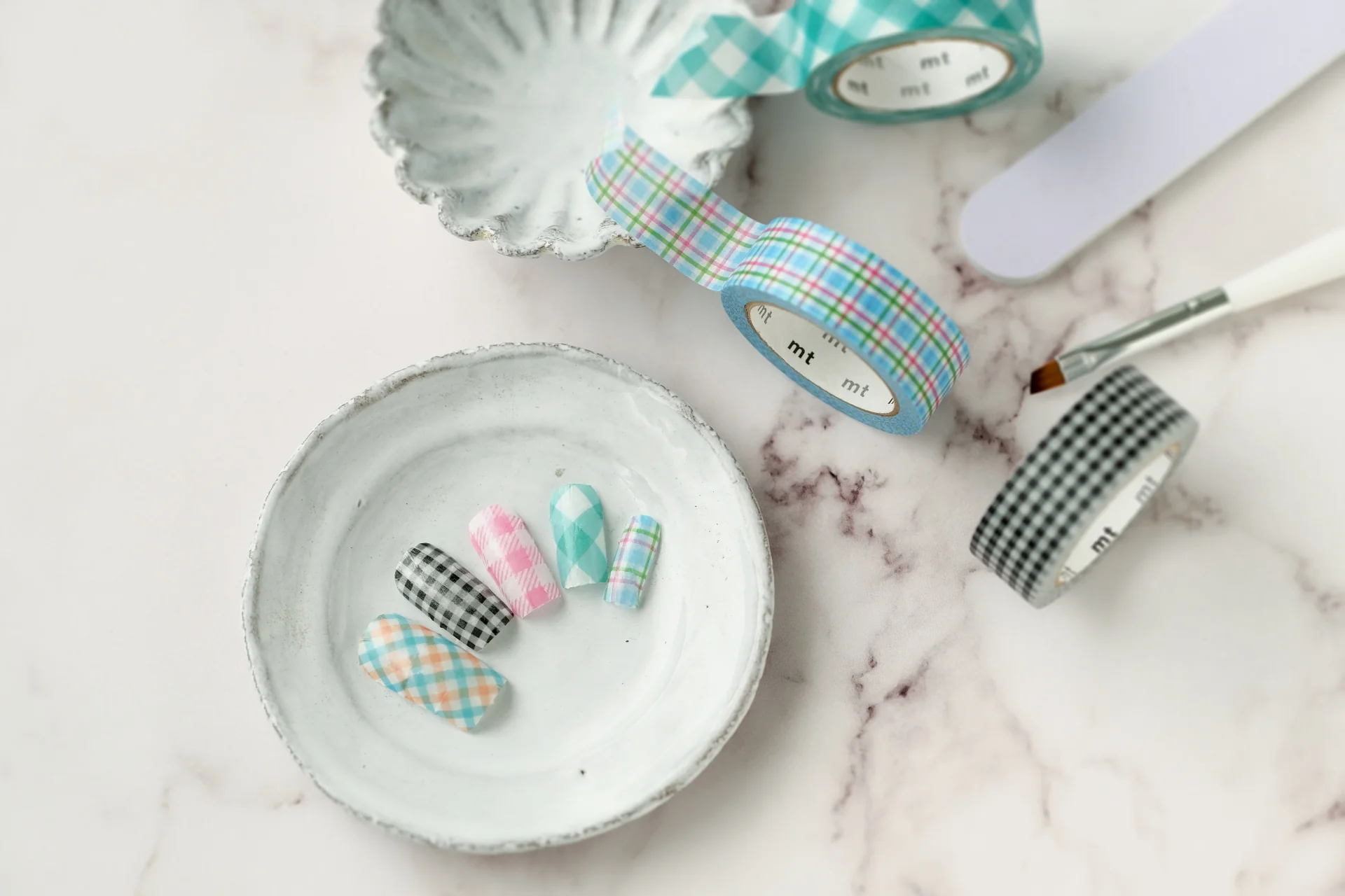 mt Washi Tape - Checkered Orange - Image 4