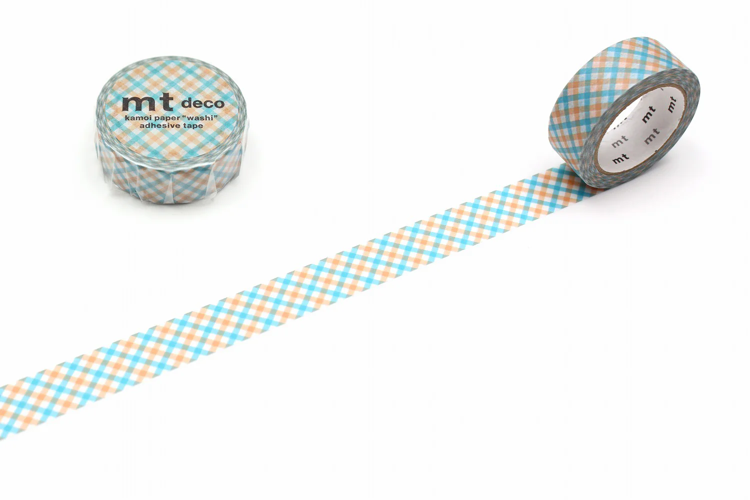 mt Washi Tape - Checkered Orange - Image 6
