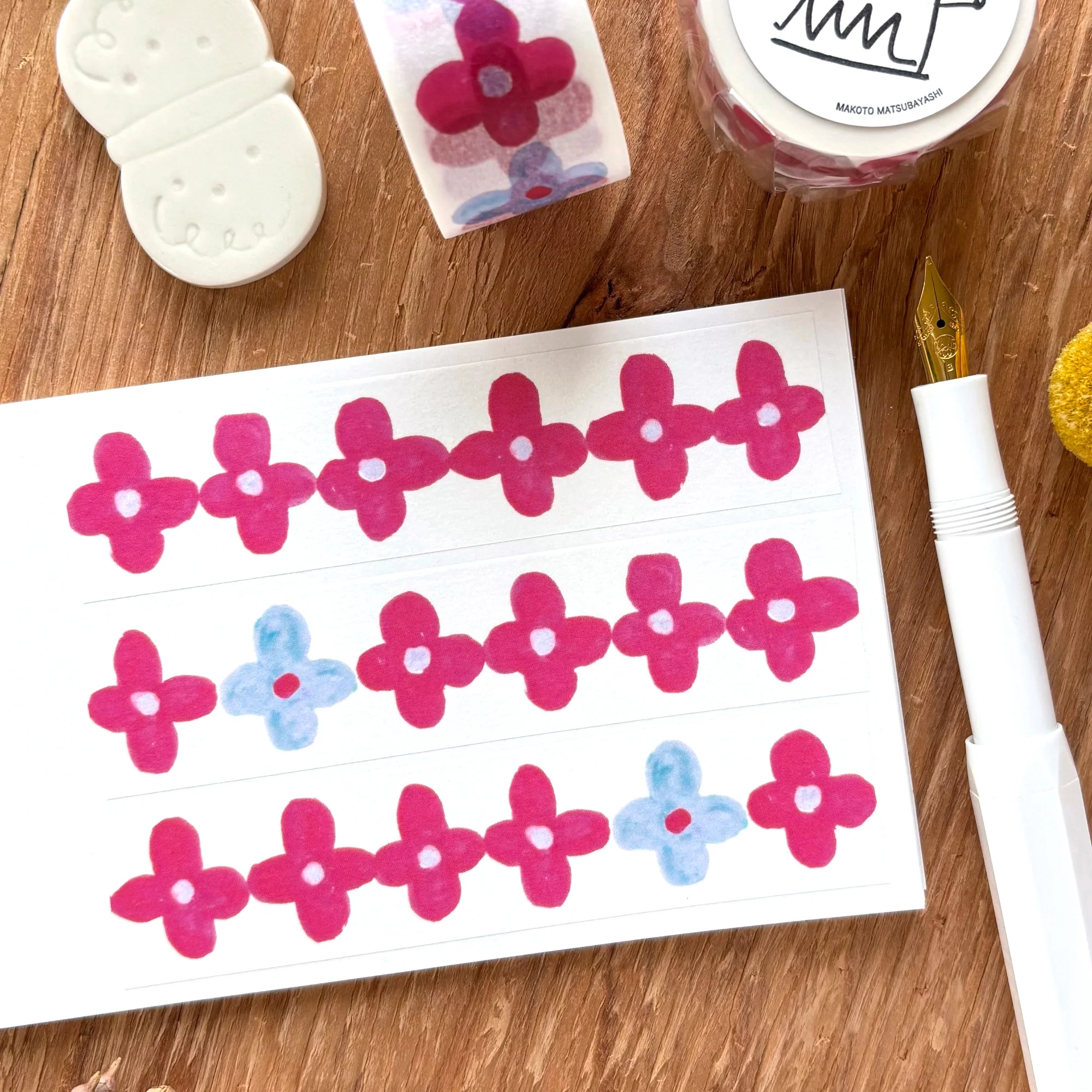 mt x Makoto Matsubayashi / Washi Tape - Flower Decoration - Image 2