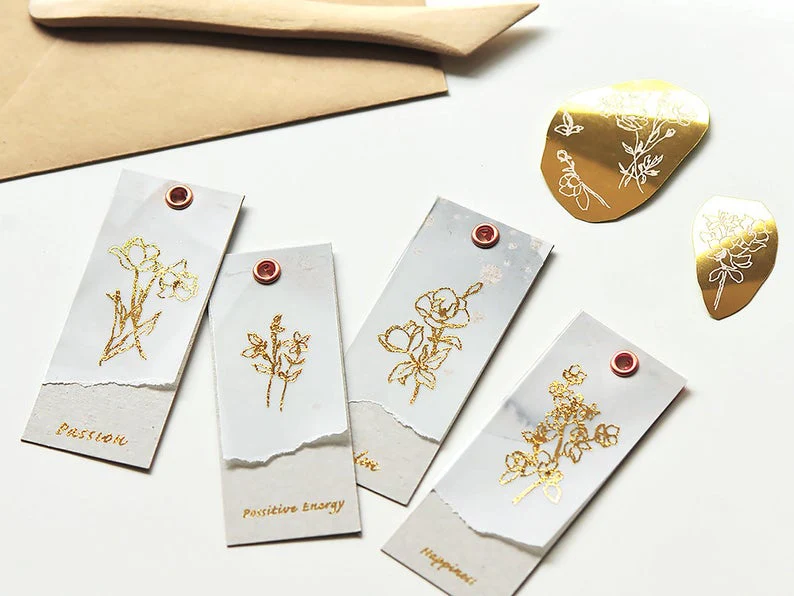MU Gold Foil Print-on Stickers - Botanical - Image 3