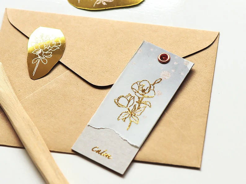 MU Gold Foil Print-on Stickers - Botanical - Image 4