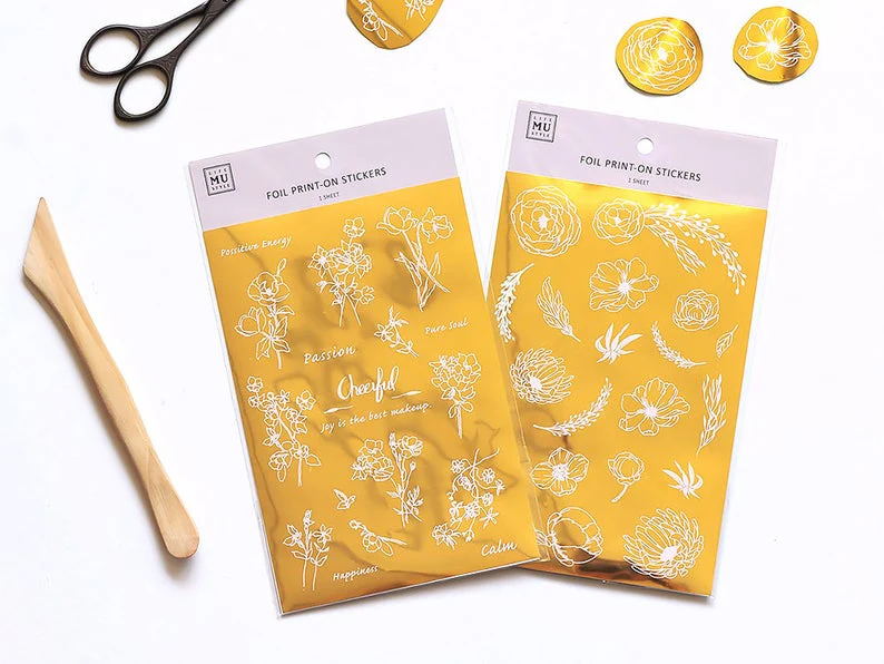 MU Gold Foil Print-on Stickers - Botanical - Image 5