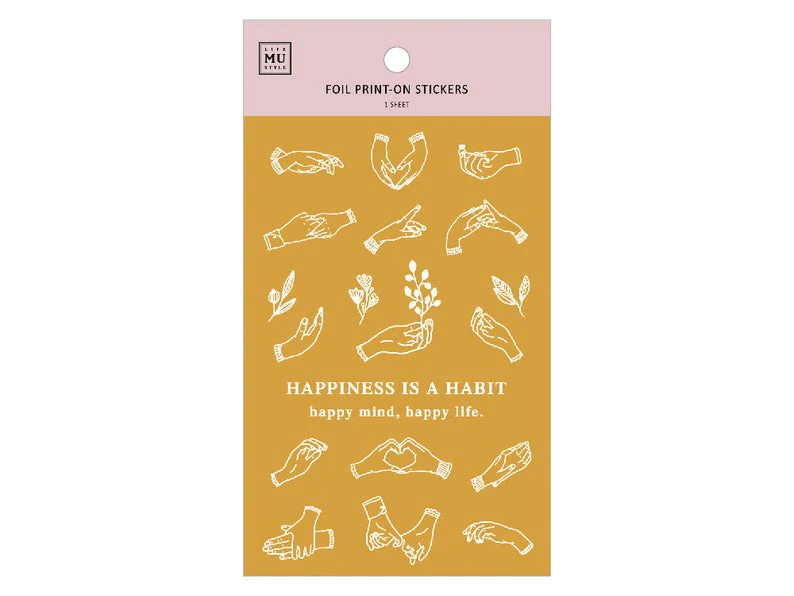 MU Gold Foil Print-on Stickers - Hands - Image 2